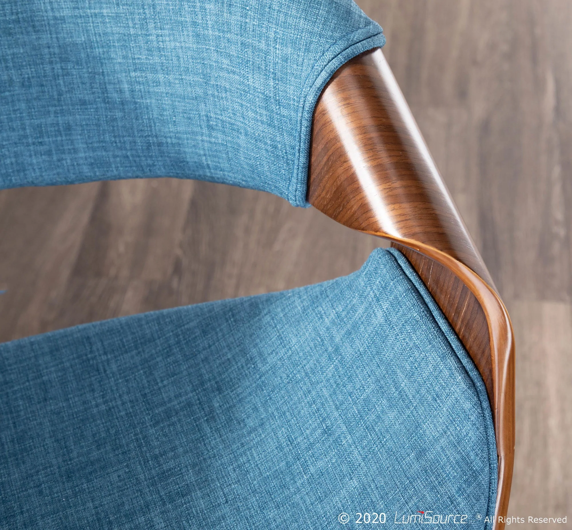 Curvini 30'' Barstool - Set of 2 Blue By LumiSource - Image 6
