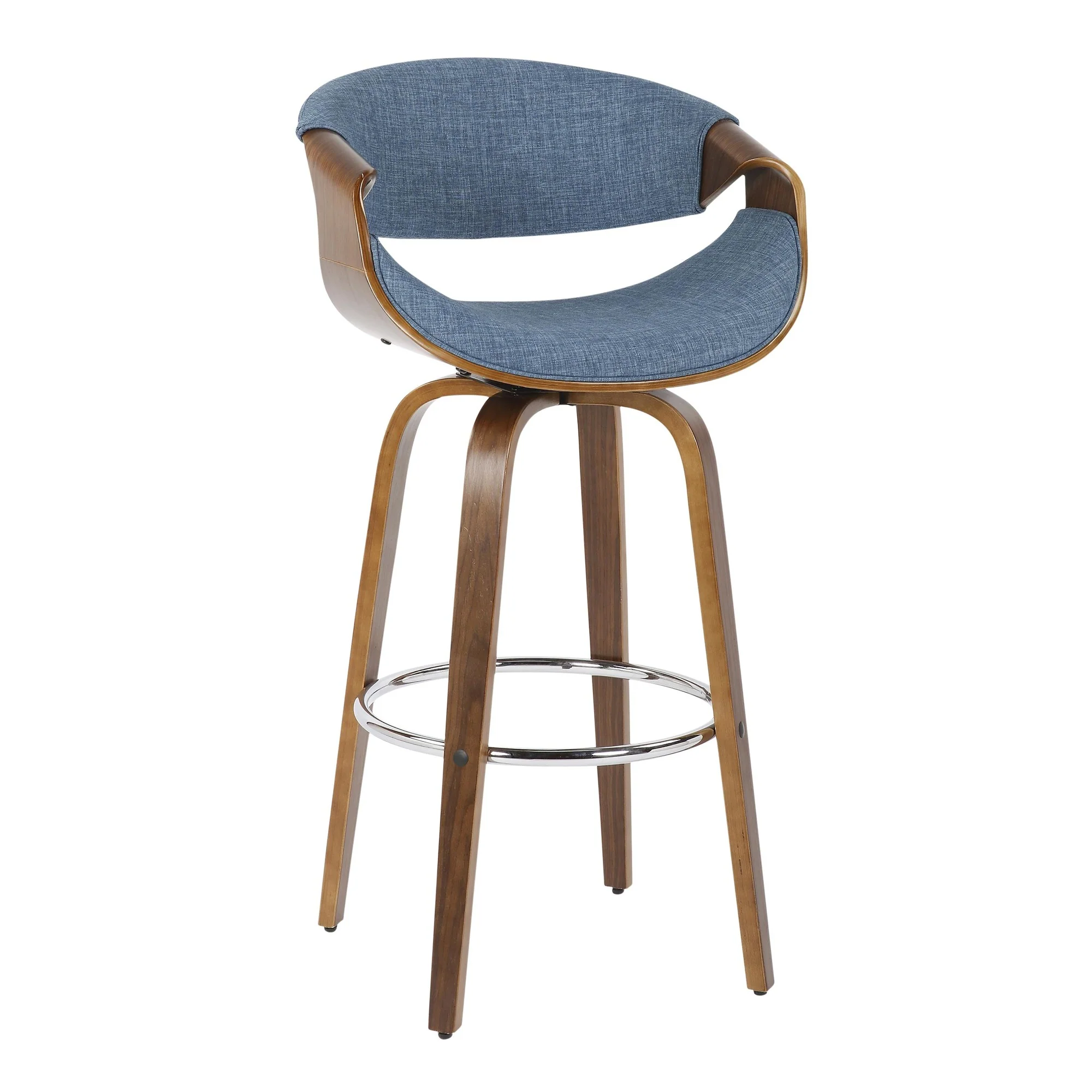 Curvini 30'' Barstool - Set of 2 Blue By LumiSource - Image 8