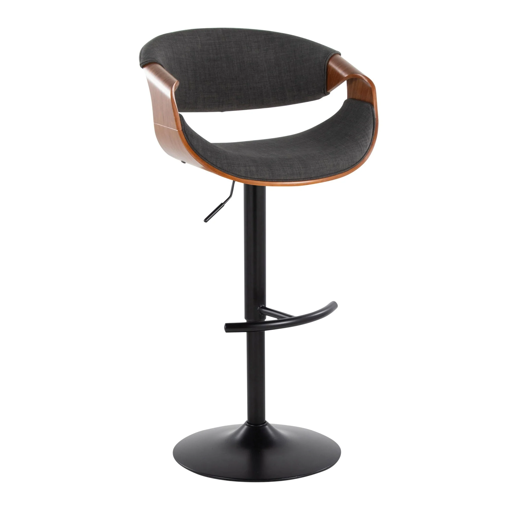 Curvo Adjustable Barstool - Set of 2 By LumiSource - BS-CURVO-RT2 BKWLBU2 - Image 14