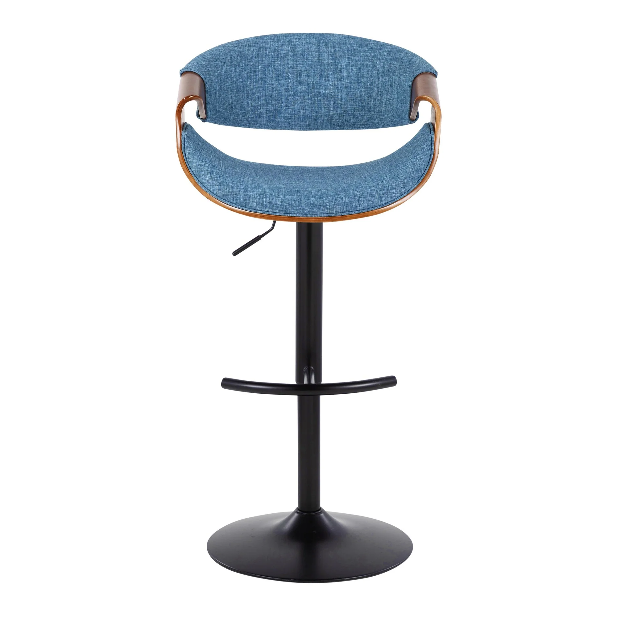 Curvo Adjustable Barstool - Set of 2 By LumiSource - BS-CURVO-RT2 BKWLBU2 - Image 7