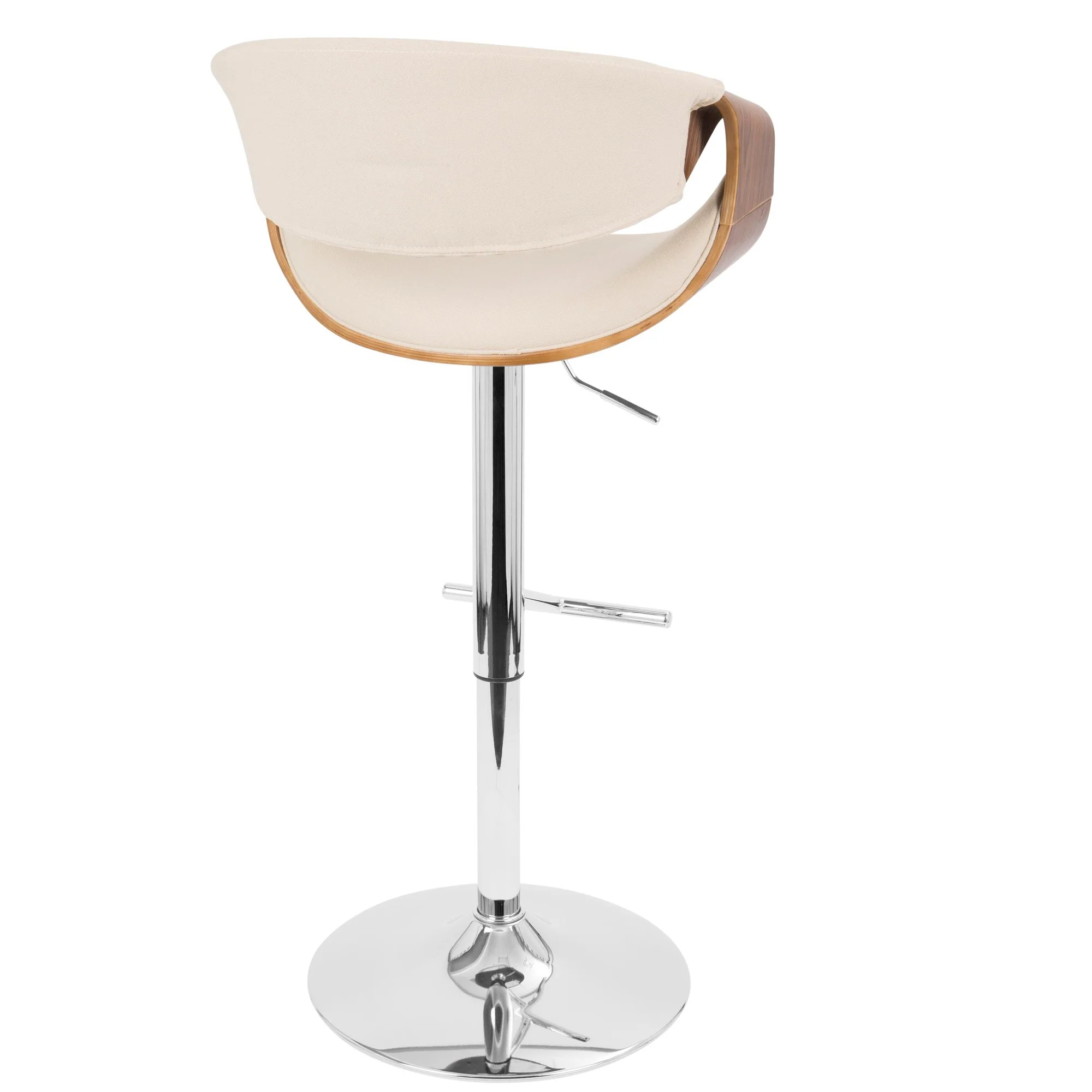 Curvo Adjustable Barstool - Set of 2 Cream By LumiSource - Image 10