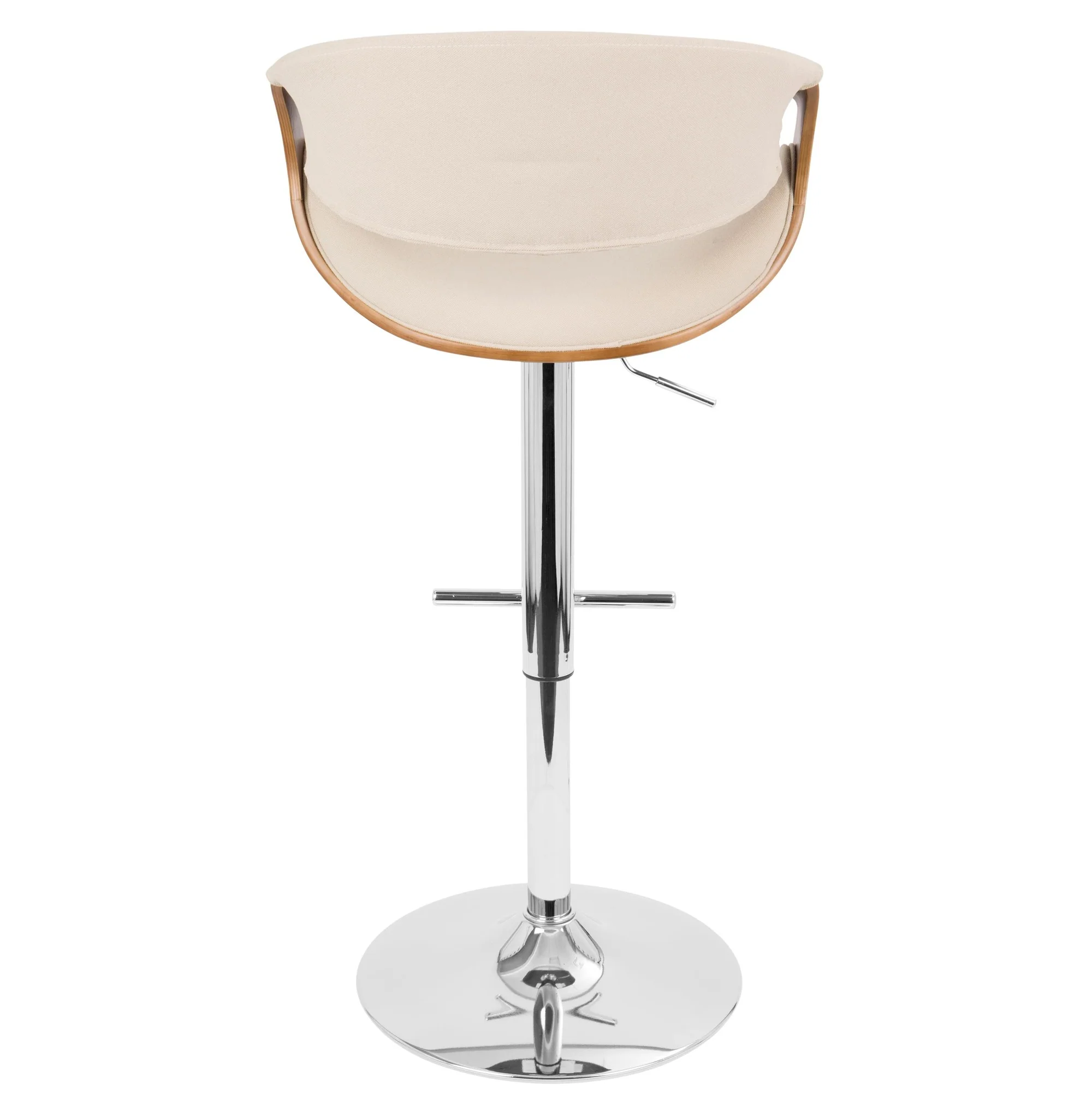 Curvo Adjustable Barstool - Set of 2 Cream By LumiSource - Image 3