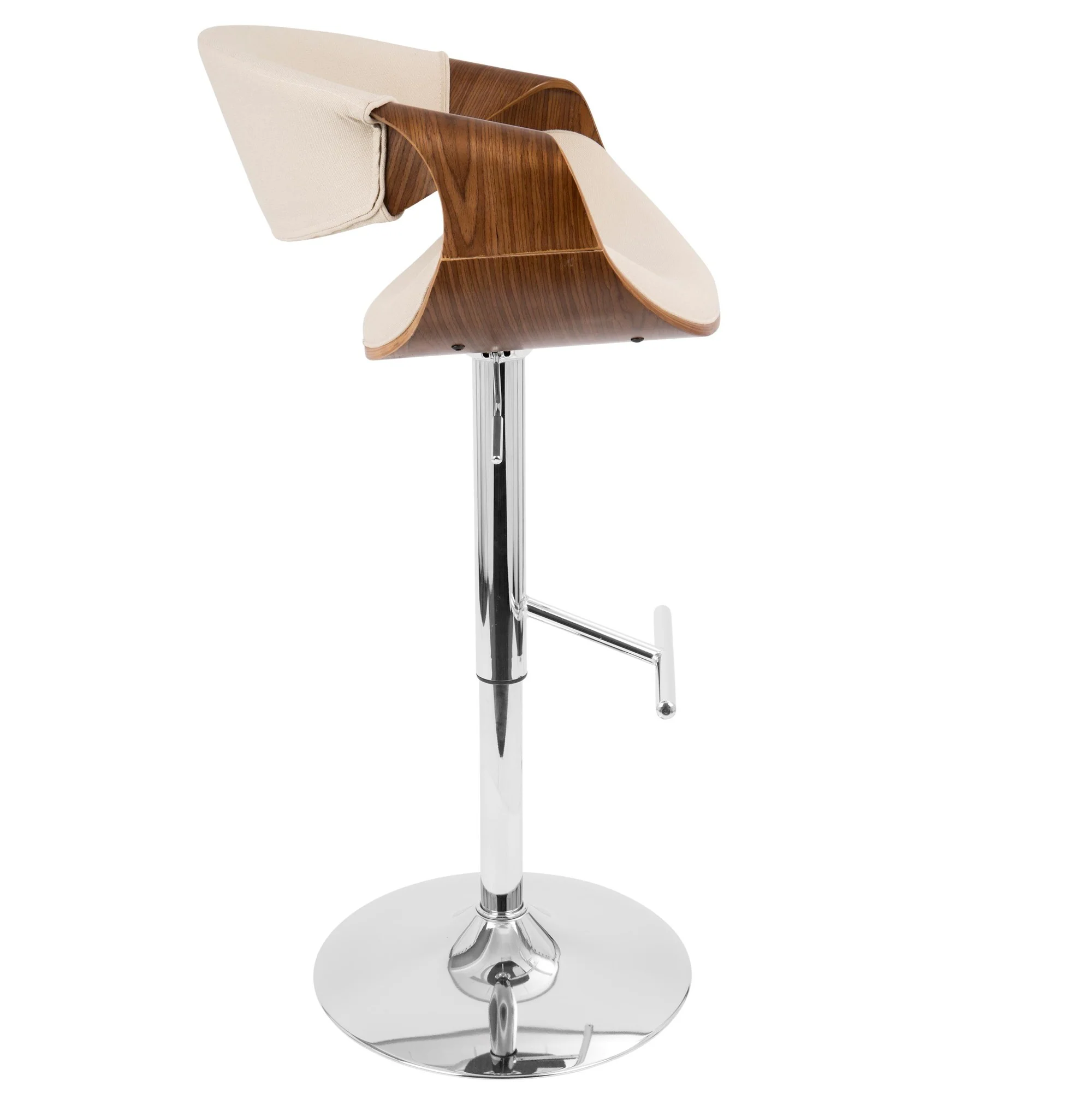 Curvo Adjustable Barstool - Set of 2 Cream By LumiSource - Image 9