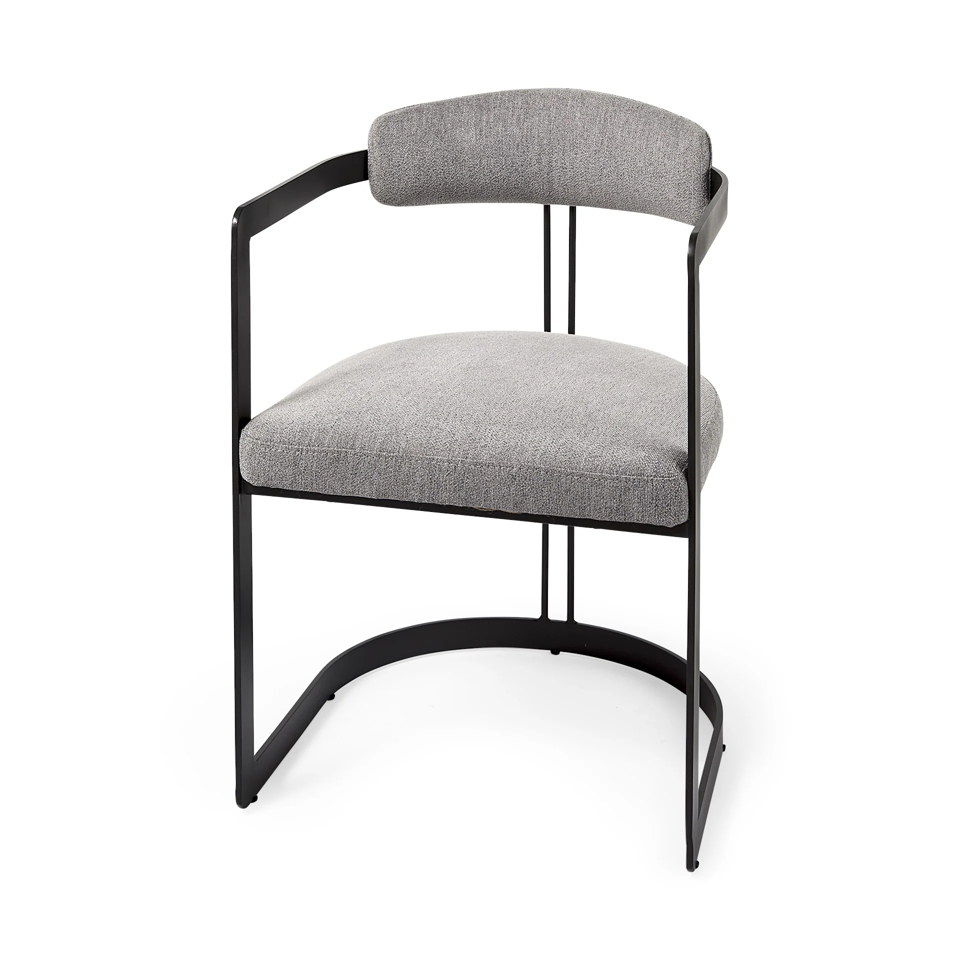 Curvy Gold And White Upholstered Dining Armchair By Homeroots - Image 10