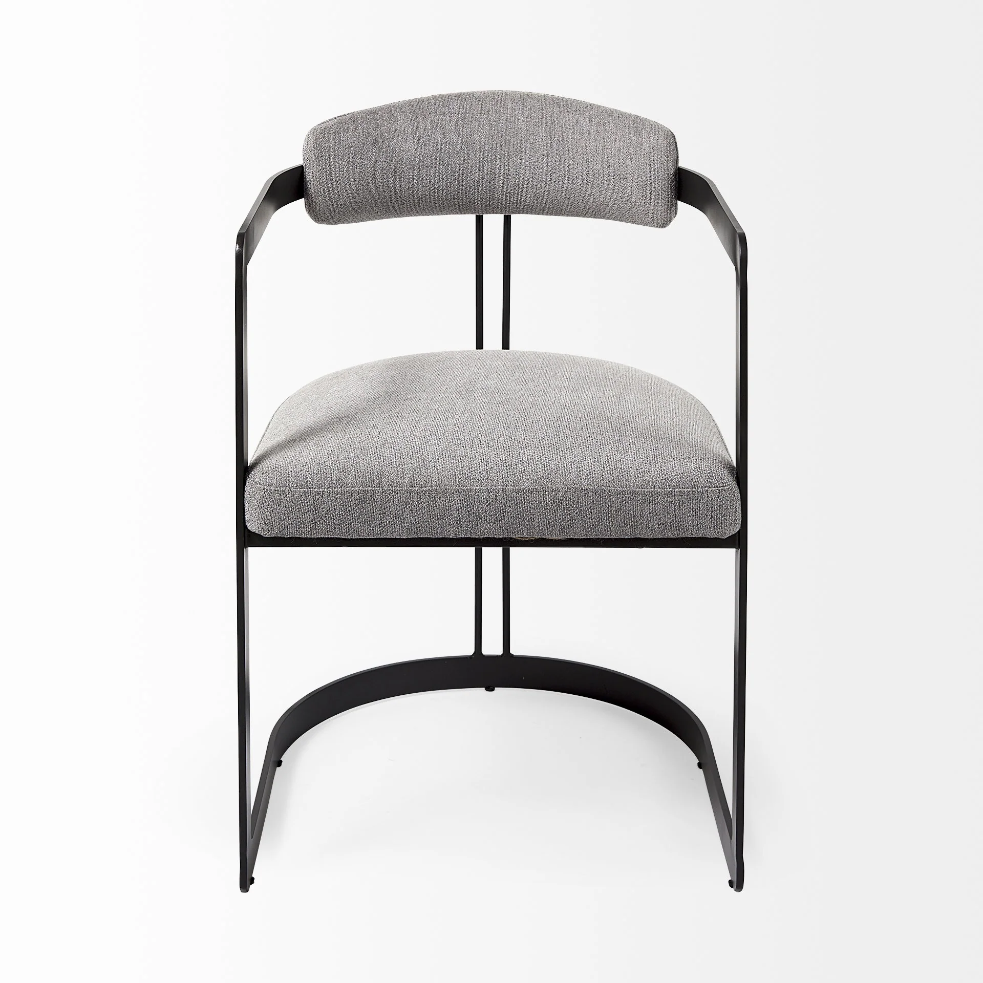Curvy Gold And White Upholstered Dining Armchair By Homeroots - Image 11