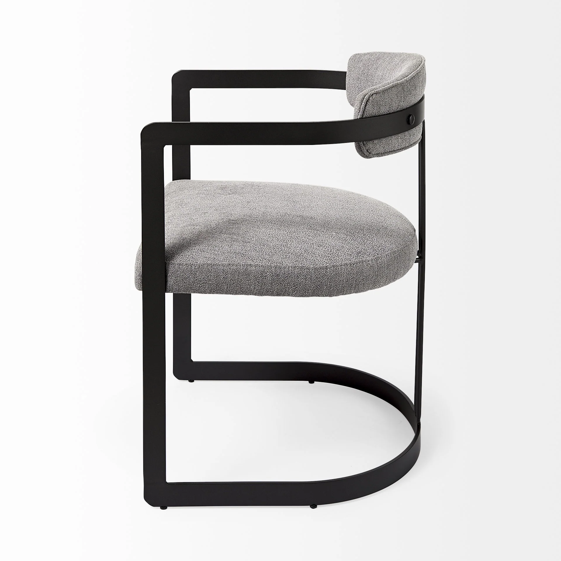Curvy Gold And White Upholstered Dining Armchair By Homeroots - Image 12