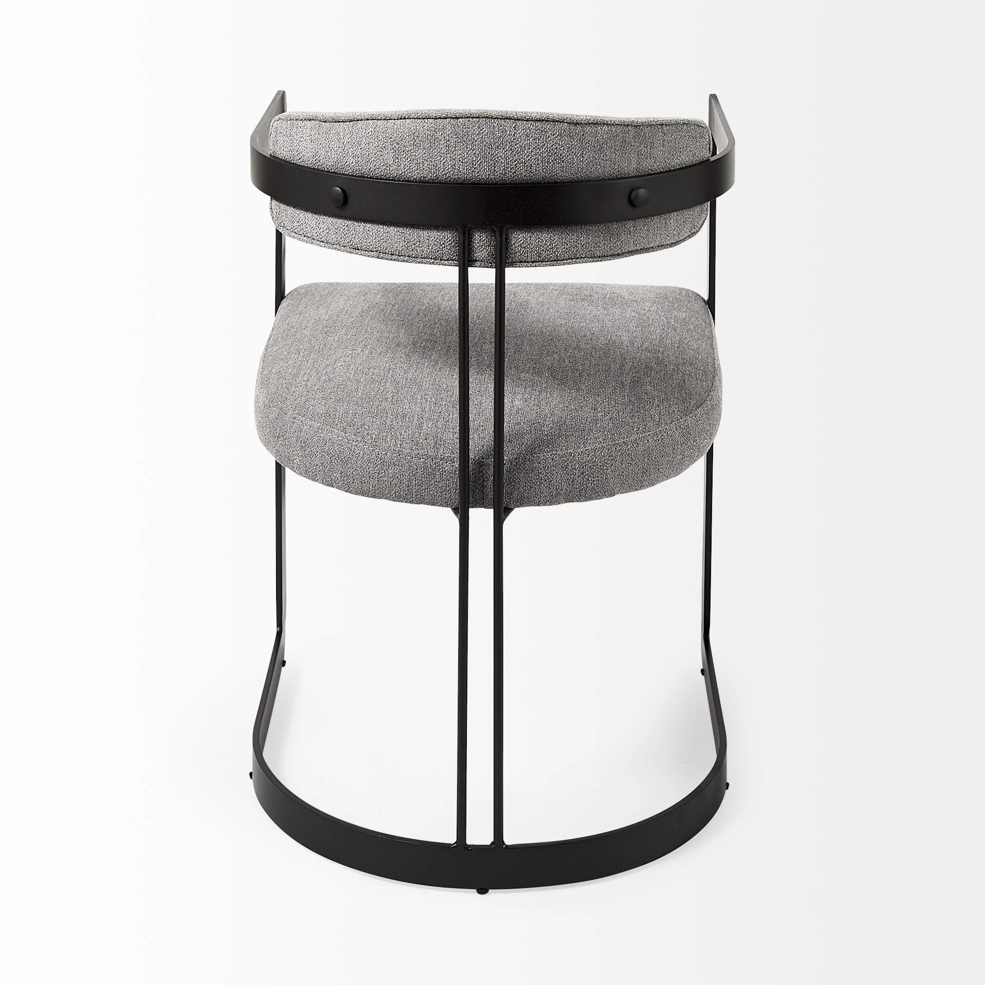 Curvy Gold And White Upholstered Dining Armchair By Homeroots - Image 13