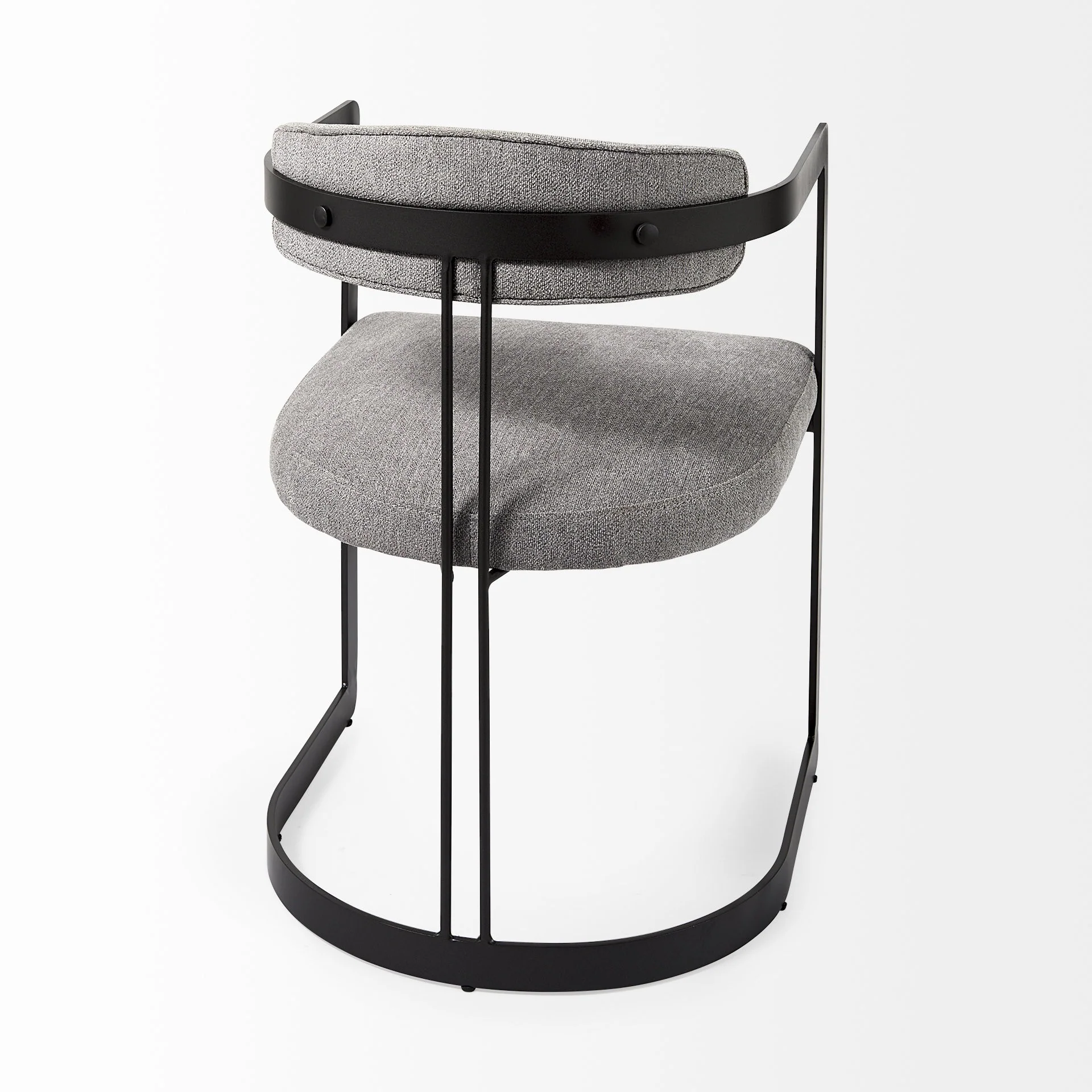 Curvy Gold And White Upholstered Dining Armchair By Homeroots - Image 14
