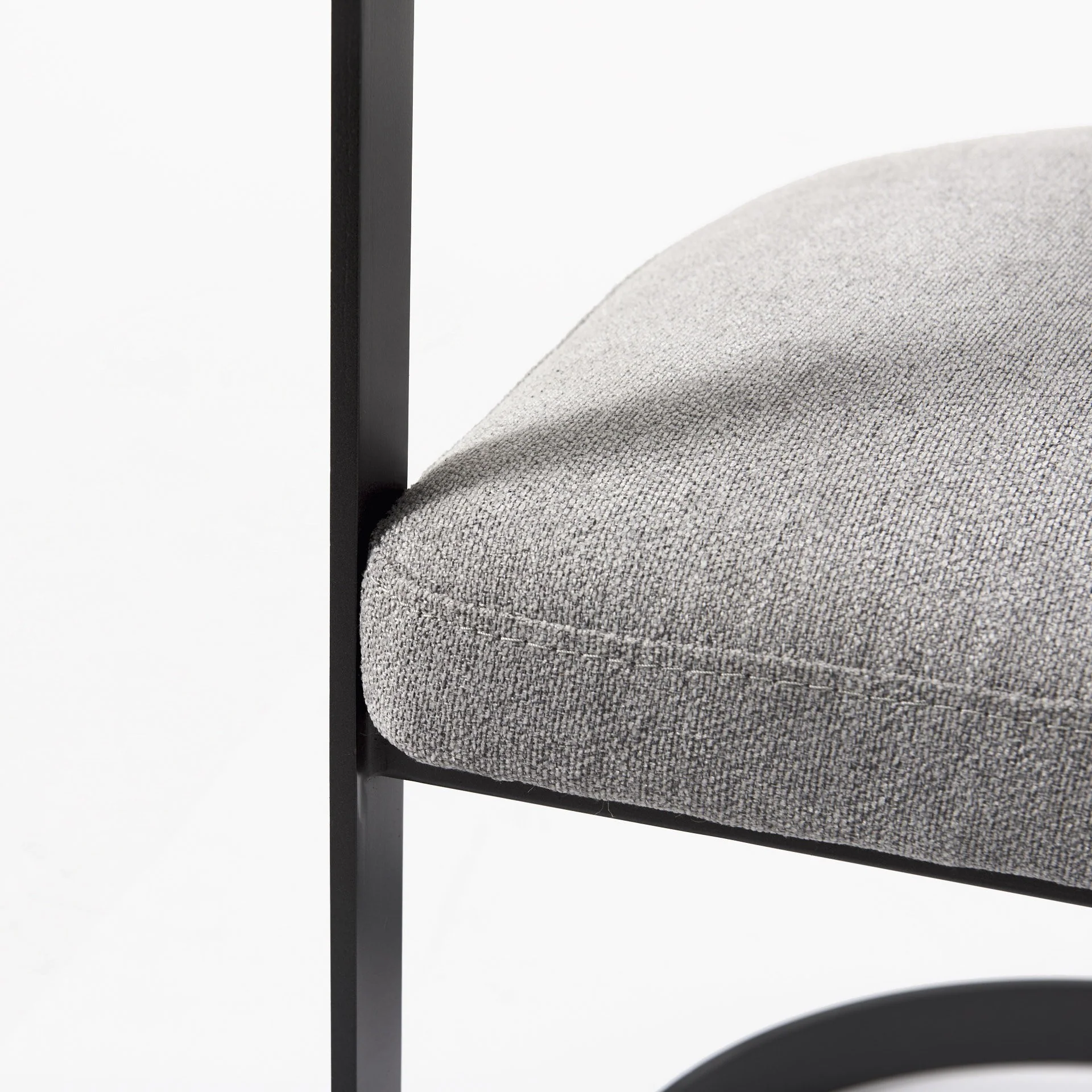 Curvy Gold And White Upholstered Dining Armchair By Homeroots - Image 17