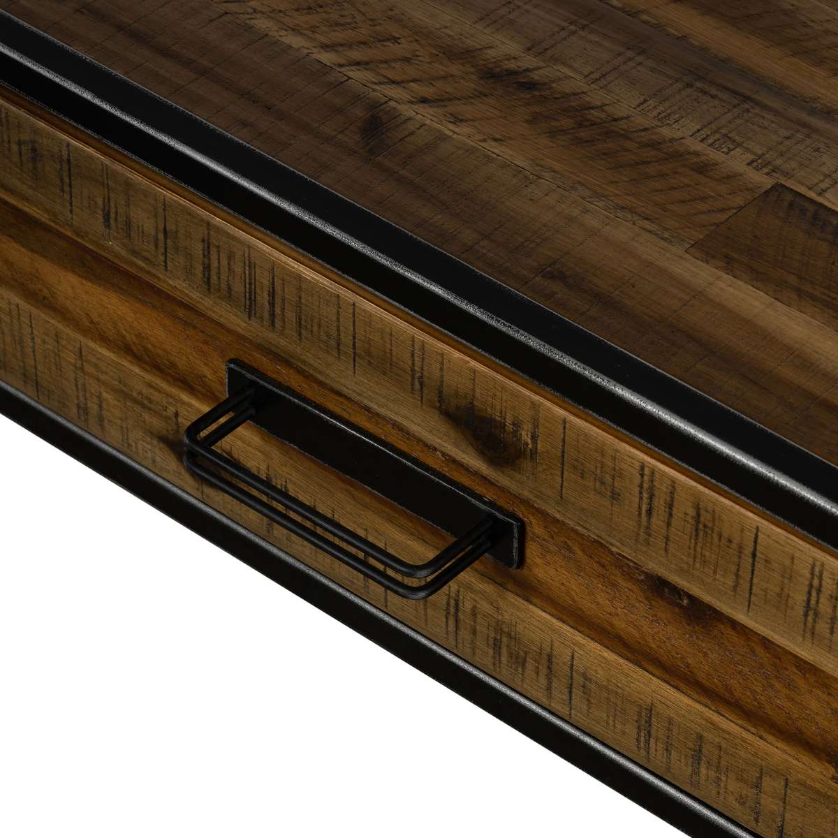 Cusco Rustic Acacia Coffee Table with Drawer By Armen Living - Image 8