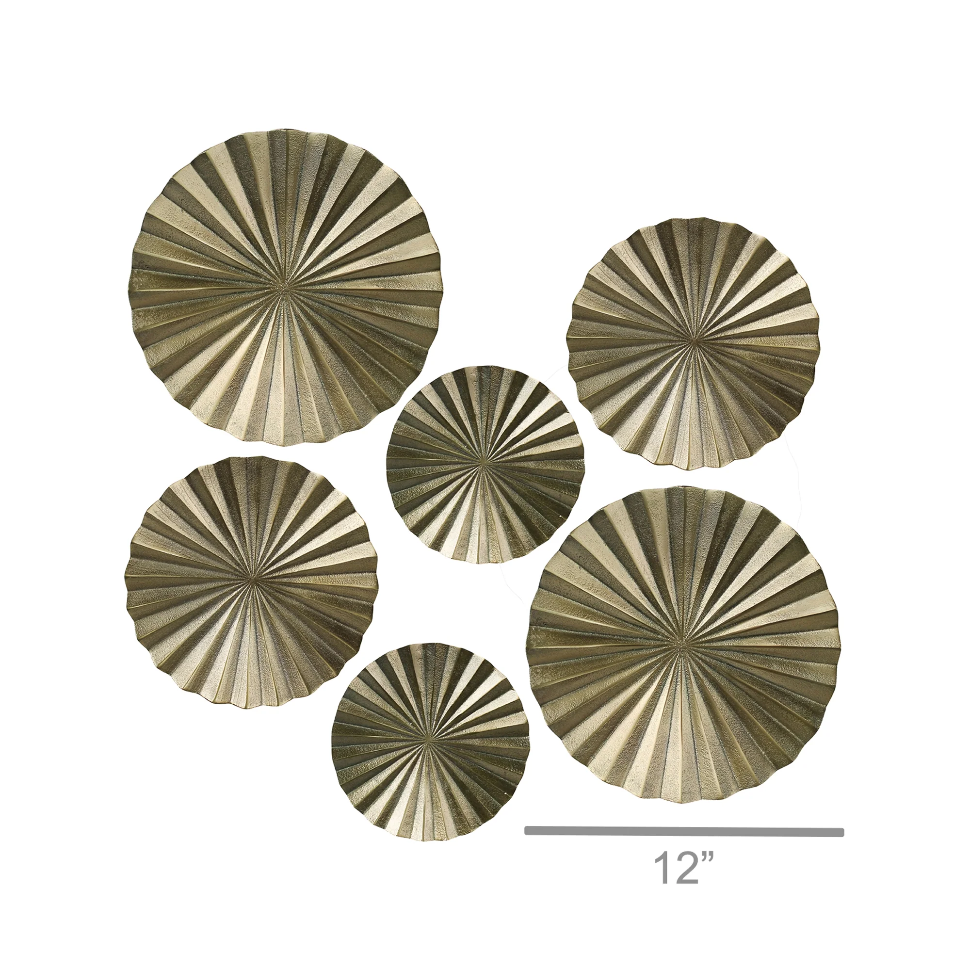 Cutlass Wall Art - Set of 6, Brass By HomArt - Image 8