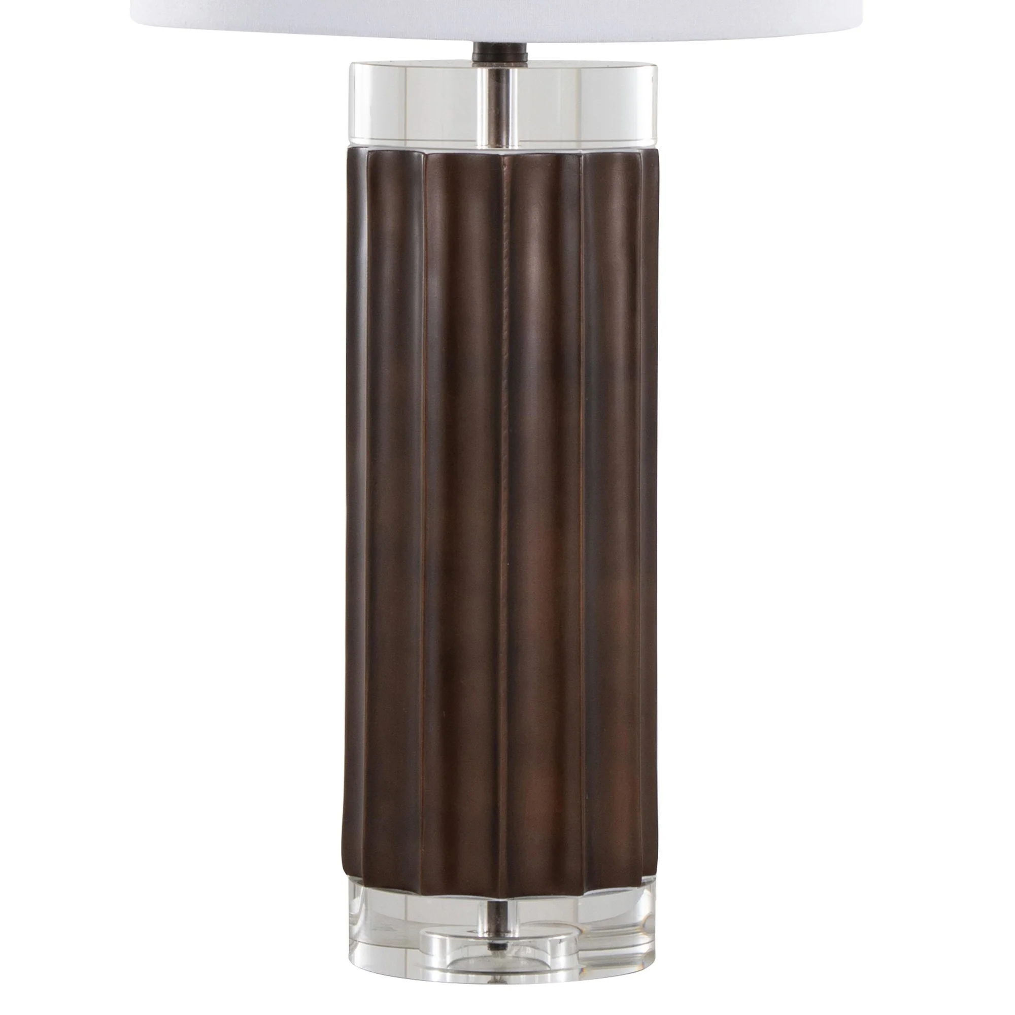 Cylinder Fluted 29.25" Polyresin Table Lamp - Set of 2 By LumiSource - GTP29-CYLFLT BNW2 - Image 6