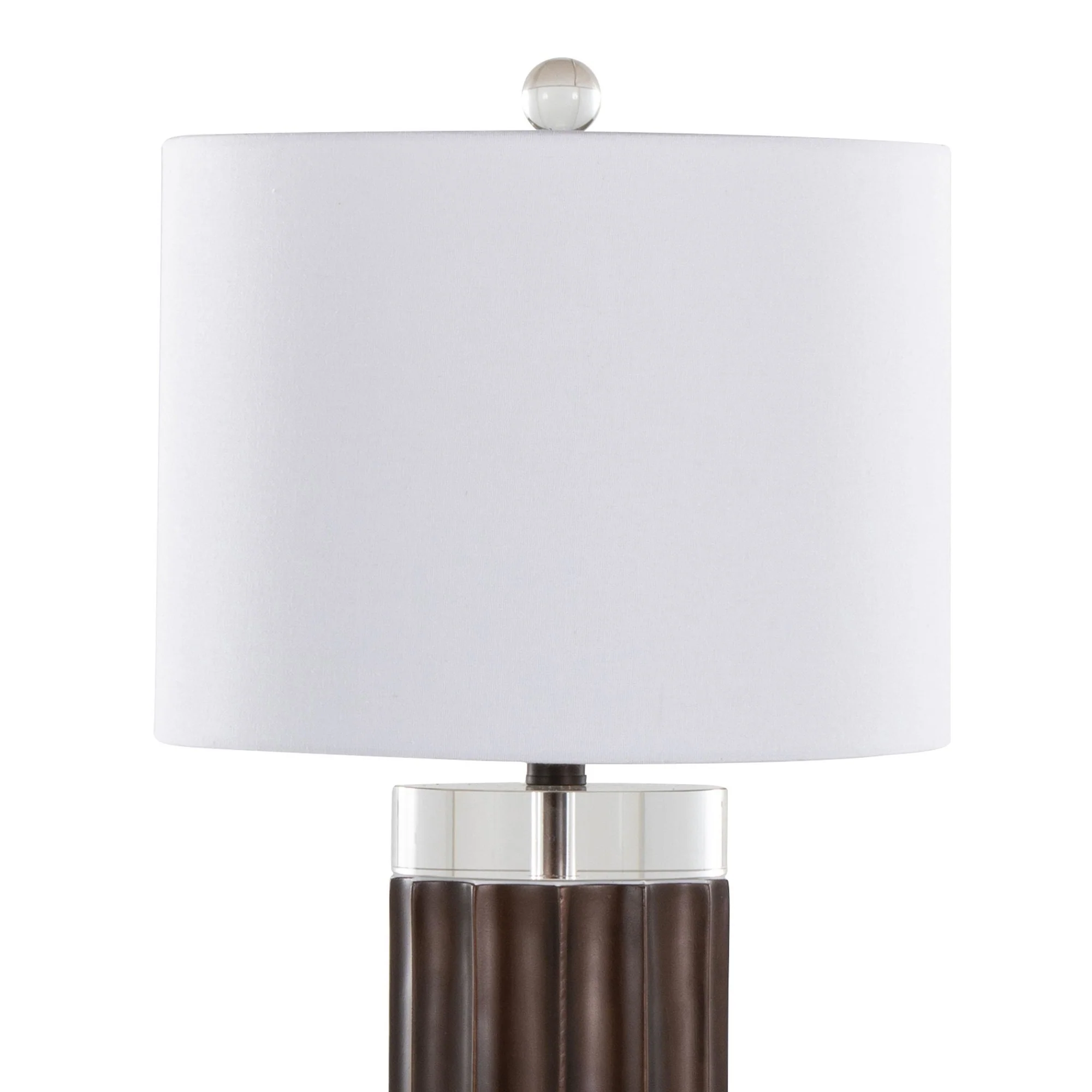 Cylinder Fluted 29.25" Polyresin Table Lamp - Set of 2 By LumiSource - GTP29-CYLFLT BNW2 - Image 7
