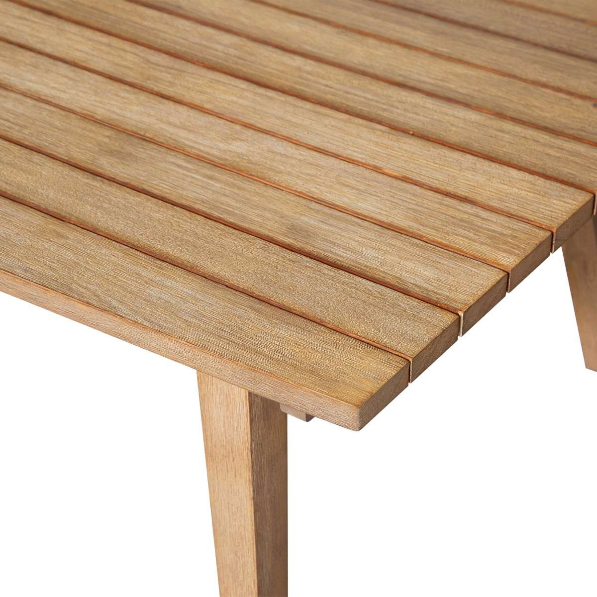 Cypress Outdoor Patio Coffee Table in Blonde Eucalyptus Wood By Armen Living - Image 6