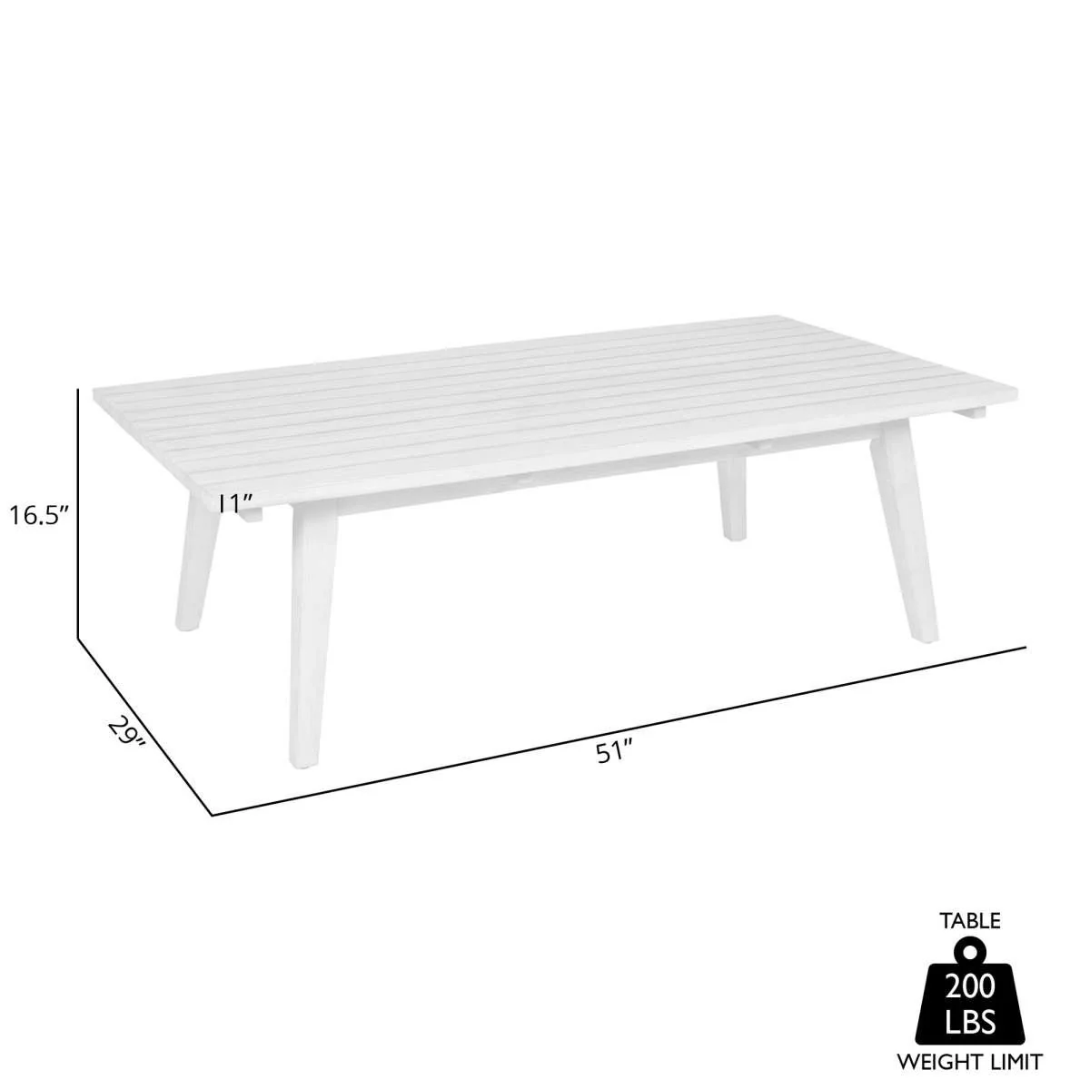 Cypress Outdoor Patio Coffee Table in Blonde Eucalyptus Wood By Armen Living - Image 8
