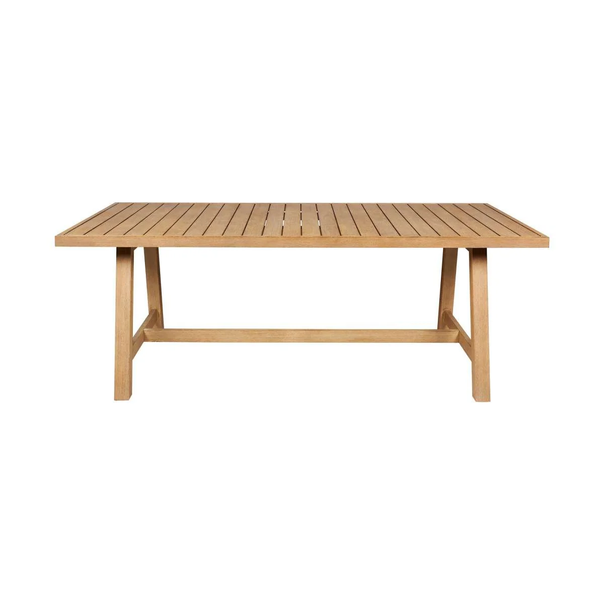 Cypress Outdoor Patio Dining Table in Blonde Eucalyptus Wood By Armen Living - Image 3