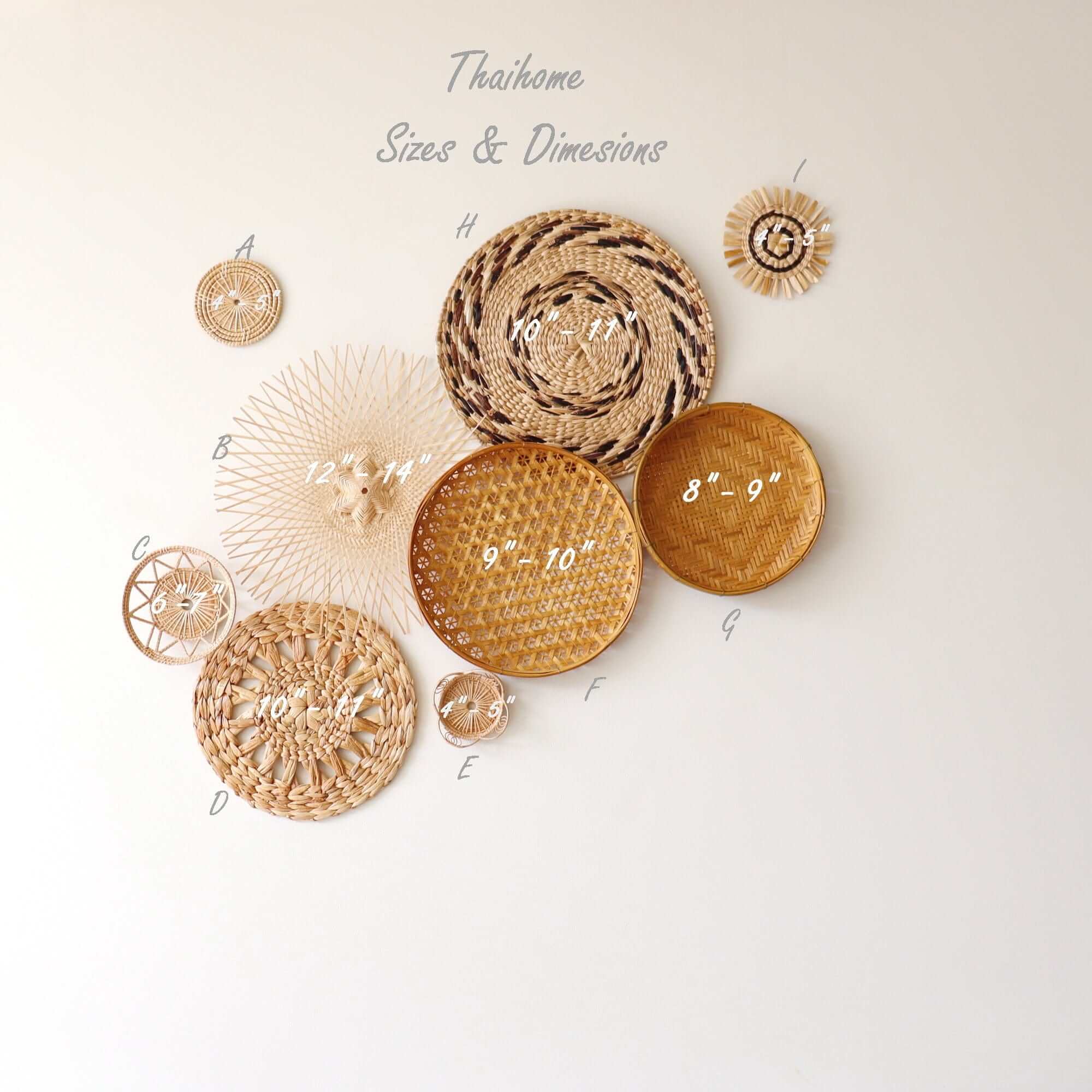 Da Nuch - Wall Hanging Art DeCor Set Of 9 By Thaihome - Image 3