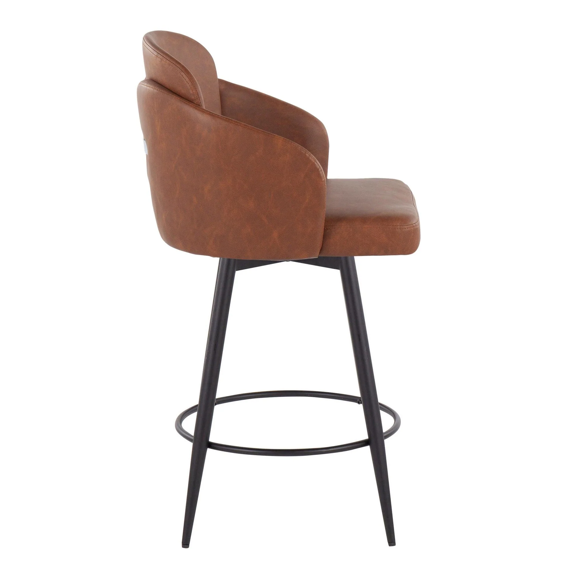 Dahlia 26" Fixed-Height Counter Stool - Set of 2 Black By LumiSource - B26-DAHLIAPU-55ZQ2 BKBK2 - Image 12