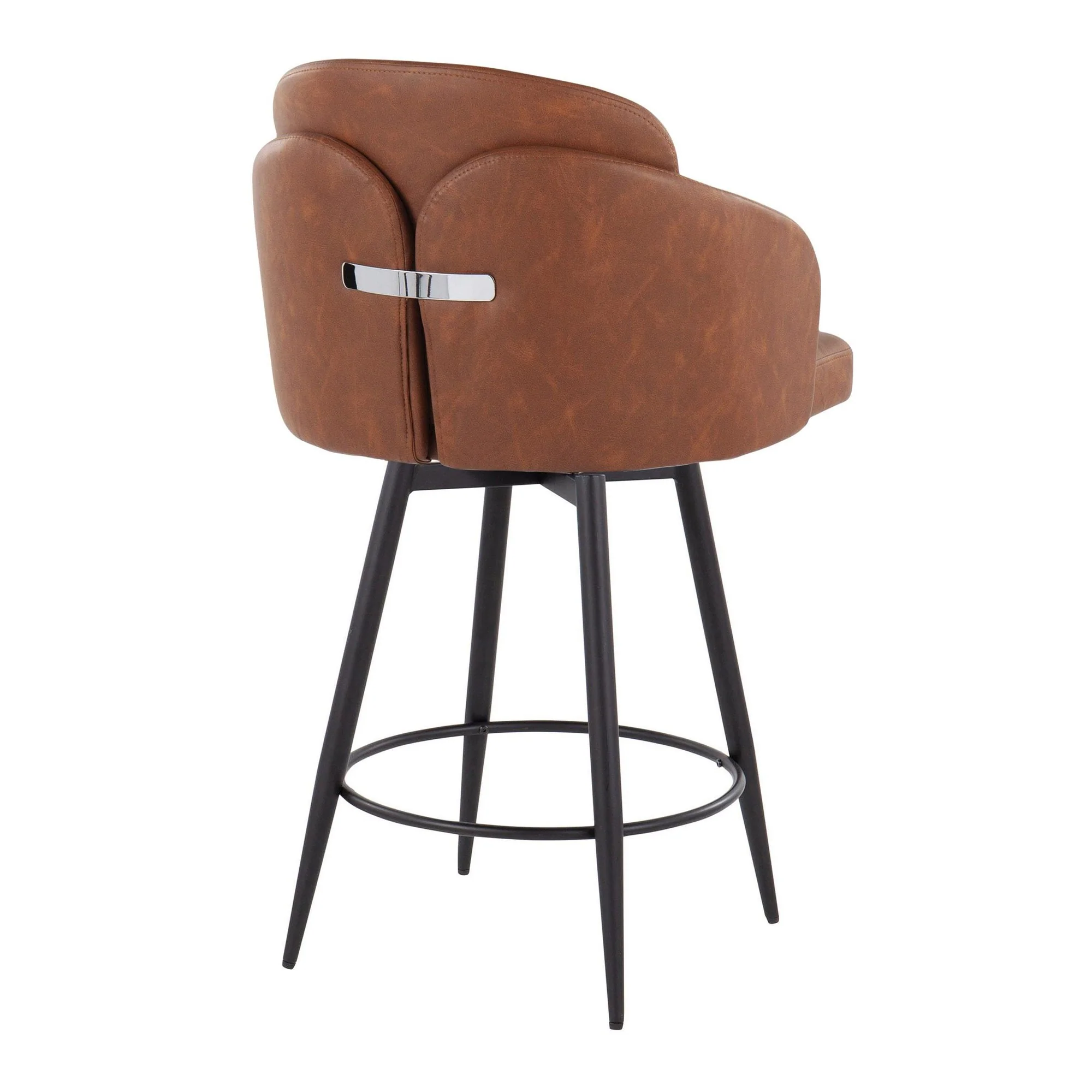 Dahlia 26" Fixed-Height Counter Stool - Set of 2 Black By LumiSource - B26-DAHLIAPU-55ZQ2 BKBK2 - Image 13