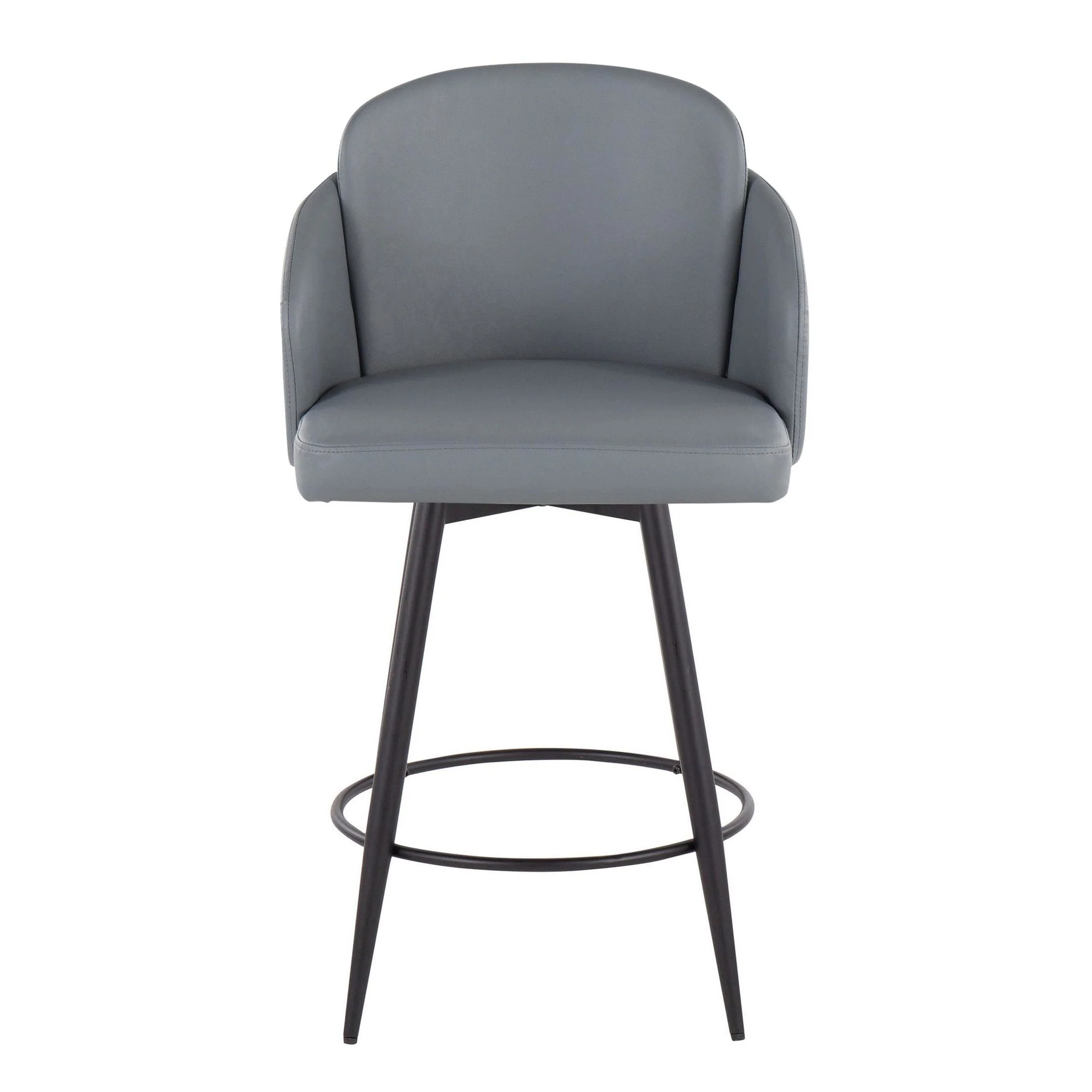 Dahlia 26" Fixed-Height Counter Stool - Set of 2 Black By LumiSource - B26-DAHLIAPU-55ZQ2 BKBK2 - Image 16