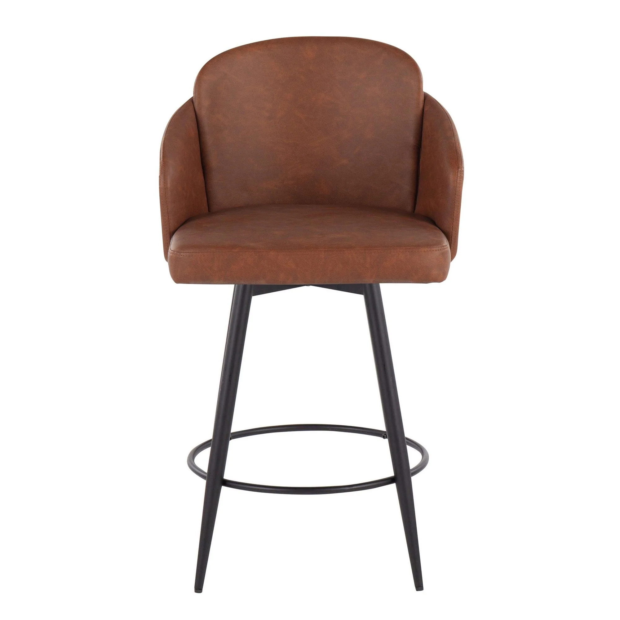 Dahlia 26" Fixed-Height Counter Stool - Set of 2 Black By LumiSource - B26-DAHLIAPU-55ZQ2 BKBK2 - Image 9