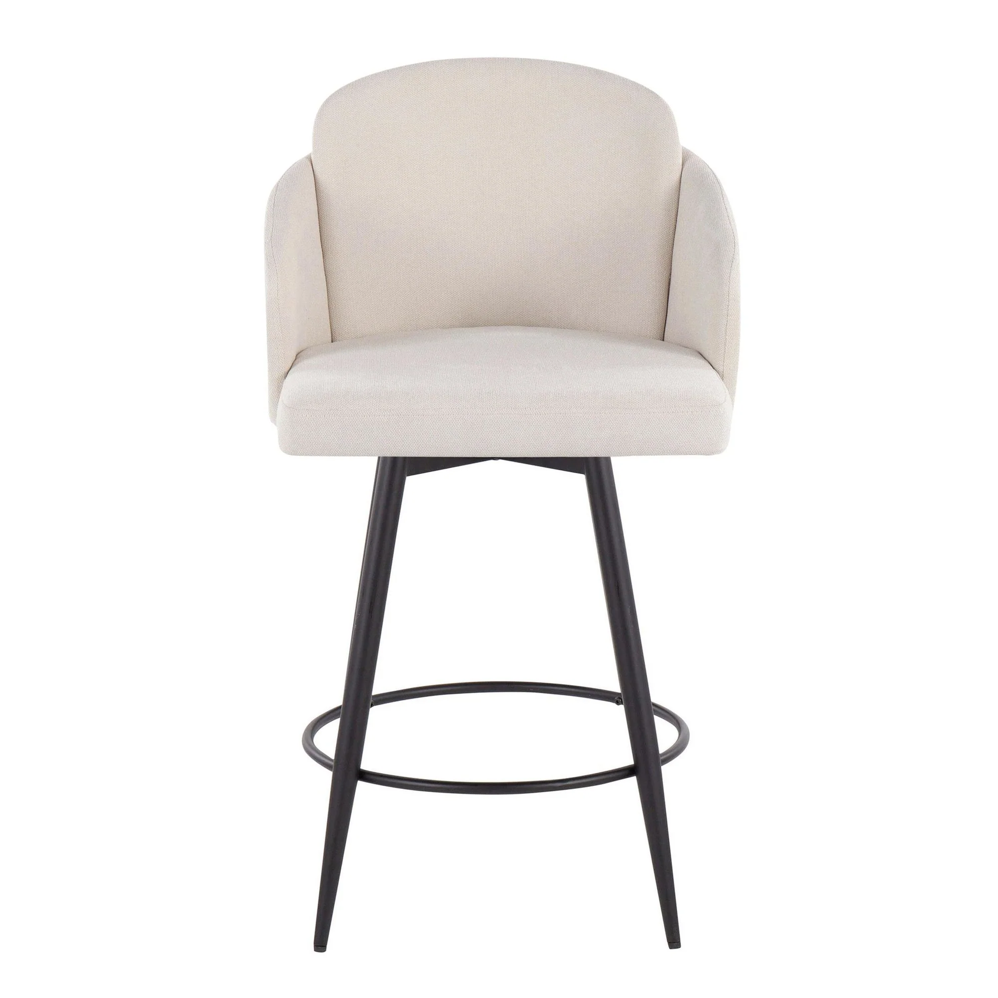 Dahlia 26" Fixed-Height Counter Stool - Set of 2 Cream By LumiSource - Image 2