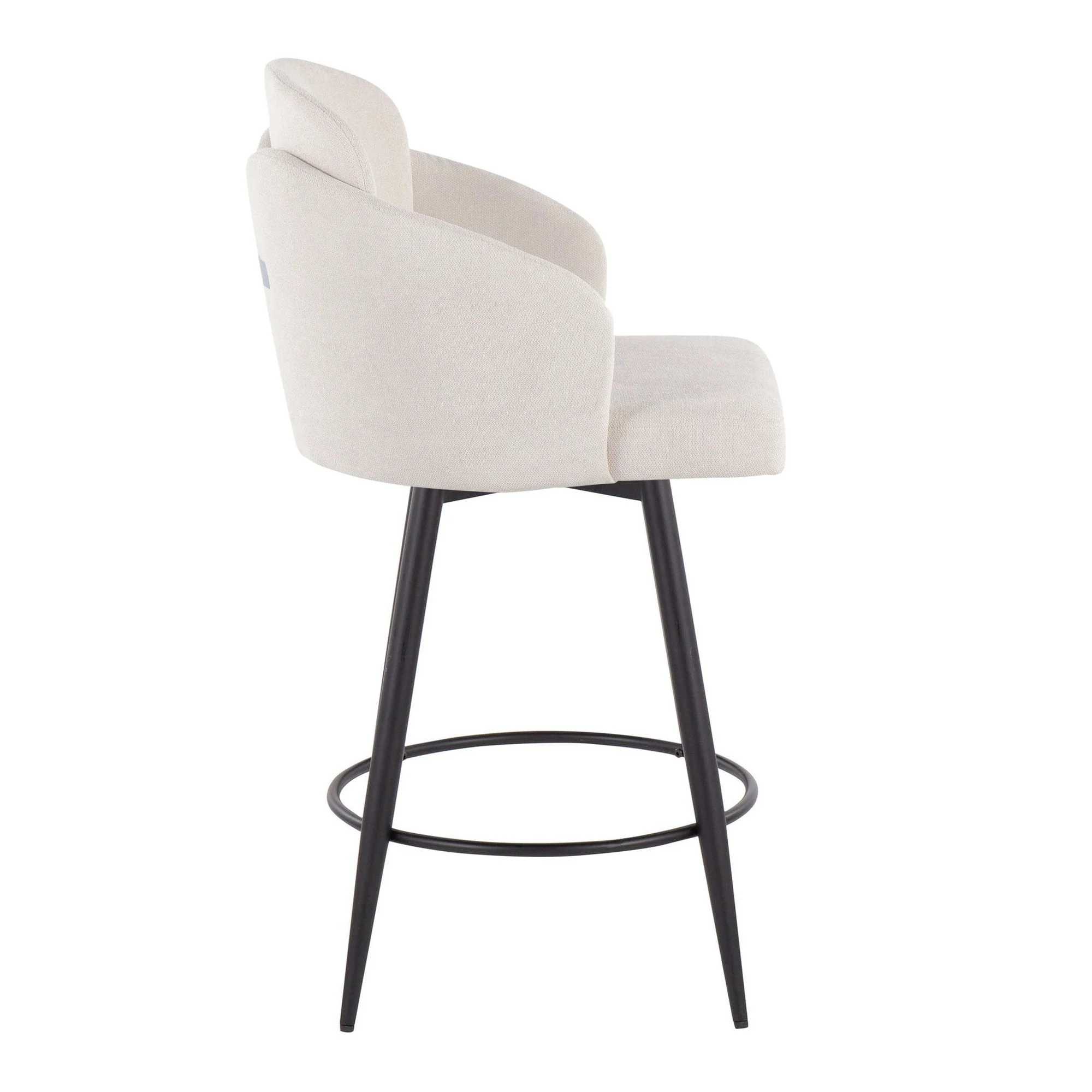 Dahlia 26" Fixed-Height Counter Stool - Set of 2 Cream By LumiSource - Image 5