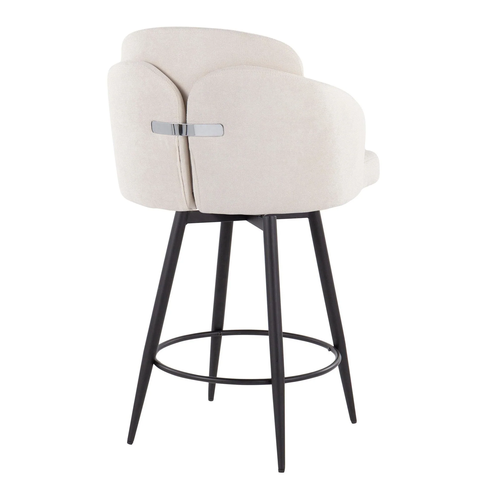Dahlia 26" Fixed-Height Counter Stool - Set of 2 Cream By LumiSource - Image 6