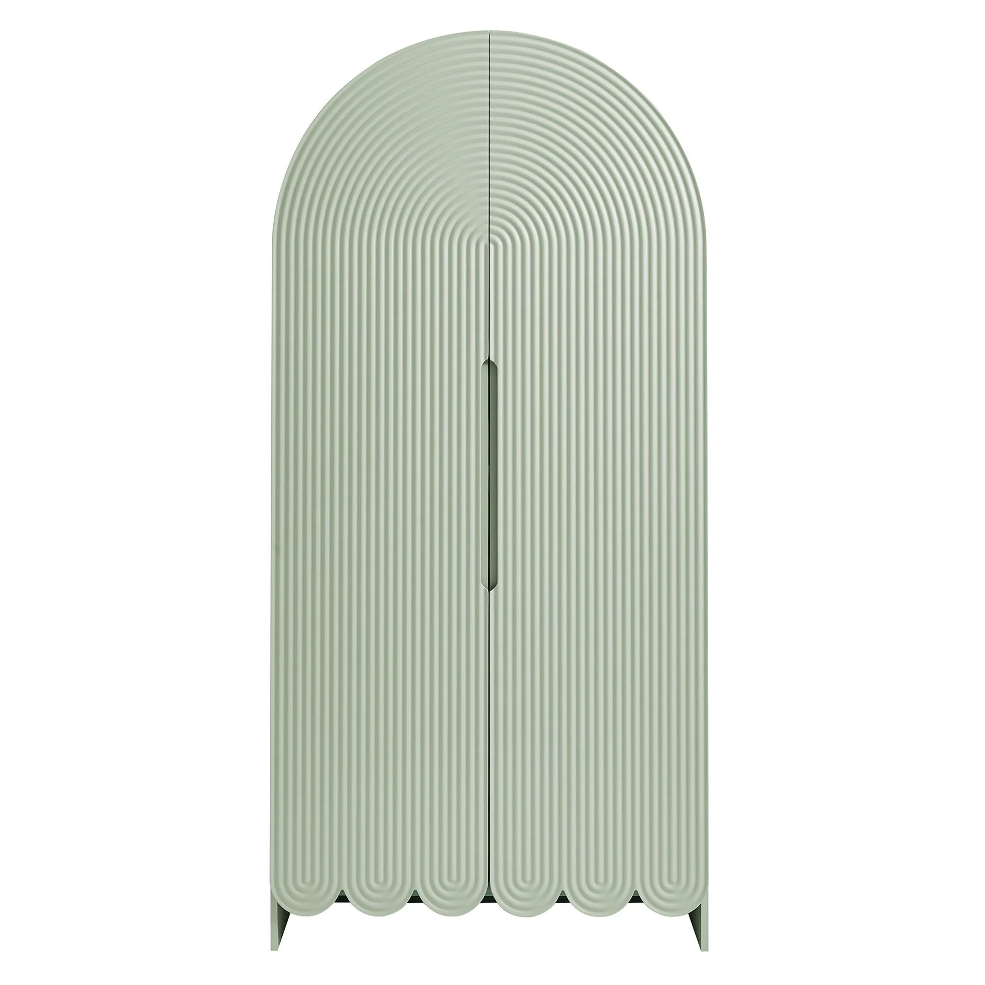 Dahlia 78 Inch Fluted and Scalloped Arched Storage Cabinet by Modway - Image 13