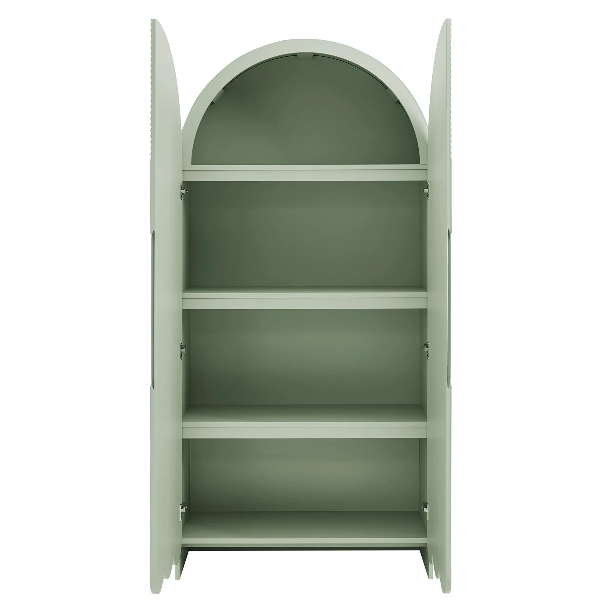 Dahlia 78 Inch Fluted and Scalloped Arched Storage Cabinet by Modway - Image 14