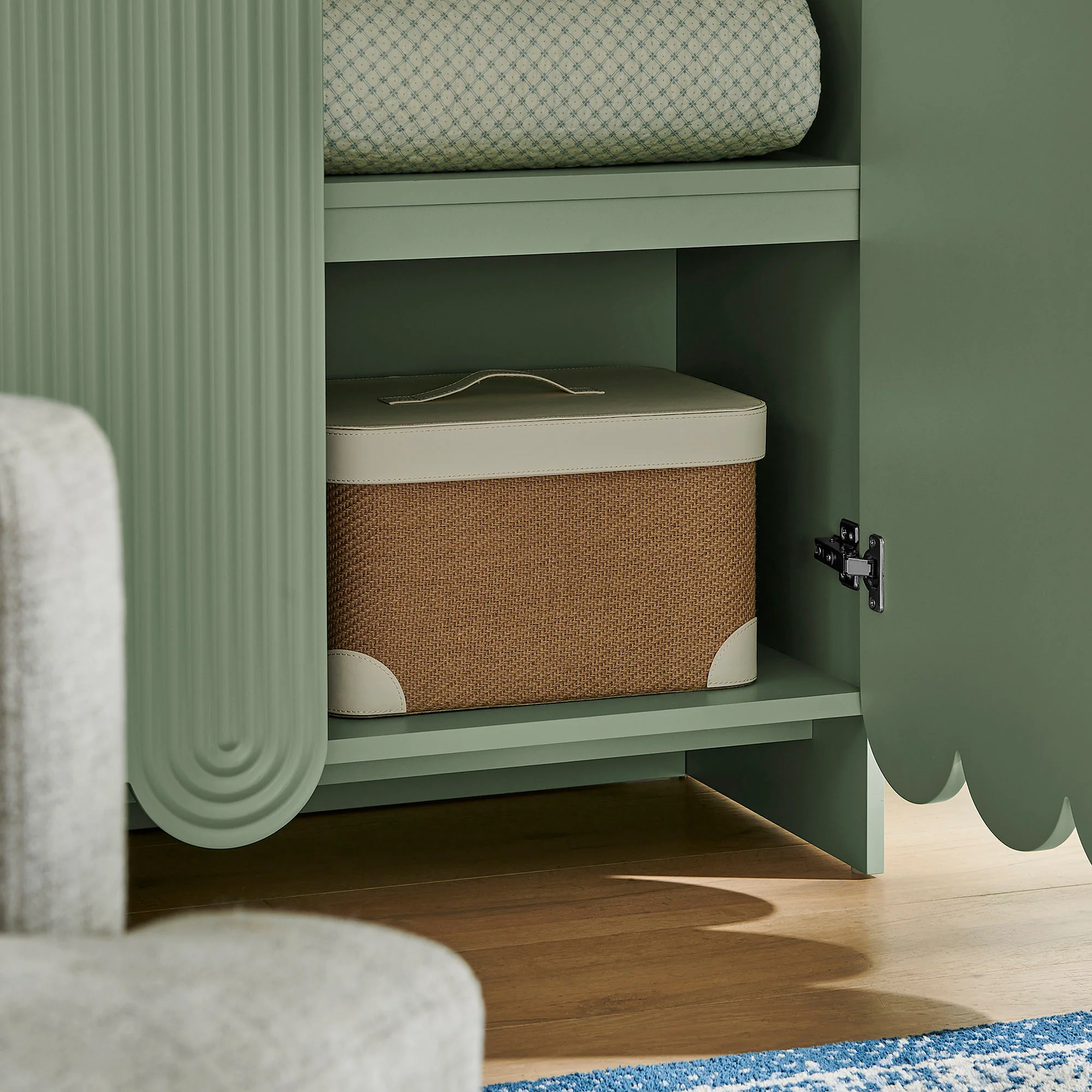 Dahlia 78 Inch Fluted and Scalloped Arched Storage Cabinet by Modway - Image 16