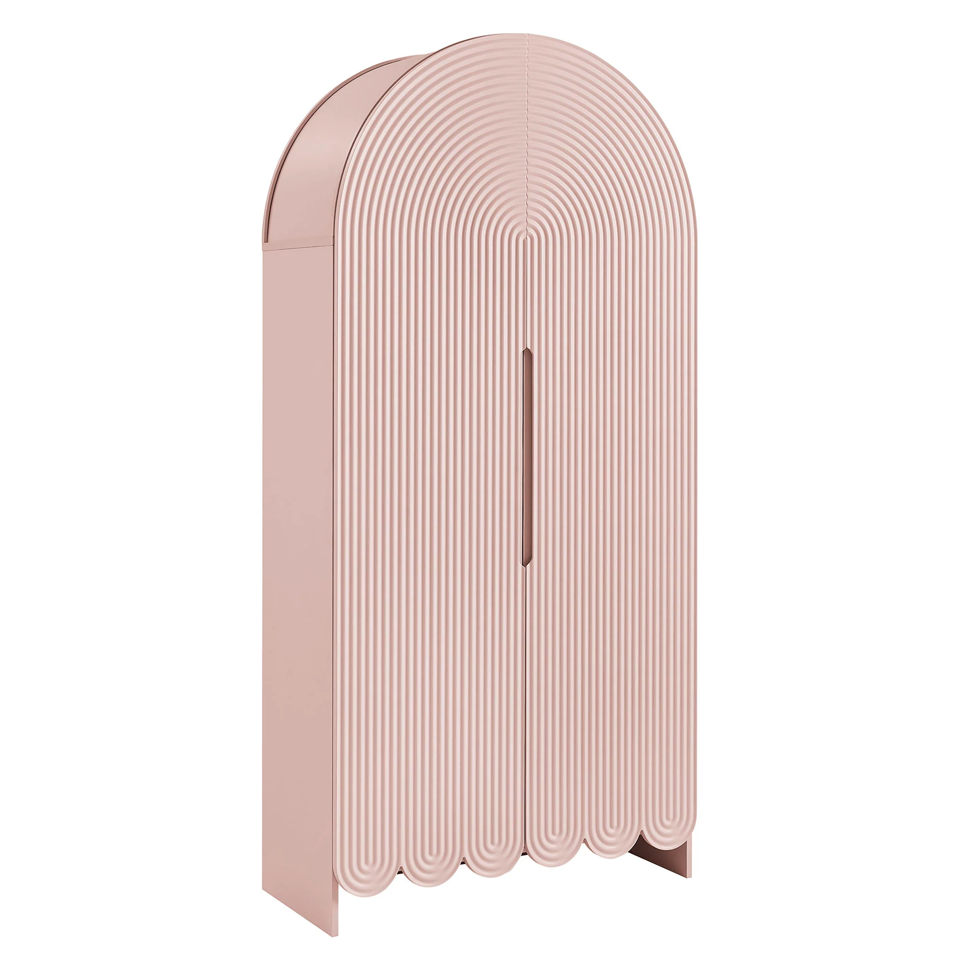Dahlia 78 Inch Fluted and Scalloped Arched Storage Cabinet by Modway - Image 21