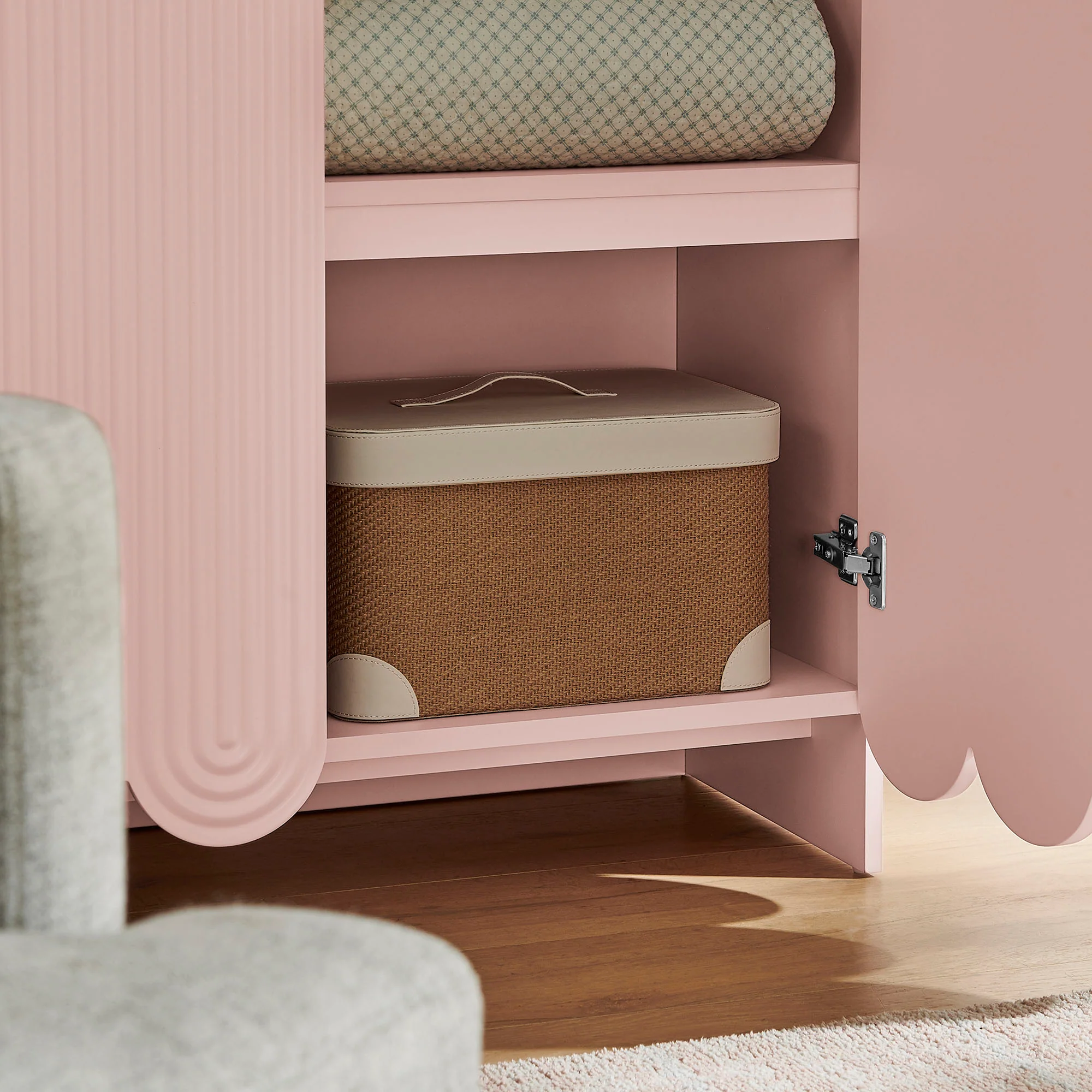 Dahlia 78 Inch Fluted and Scalloped Arched Storage Cabinet by Modway - Image 26