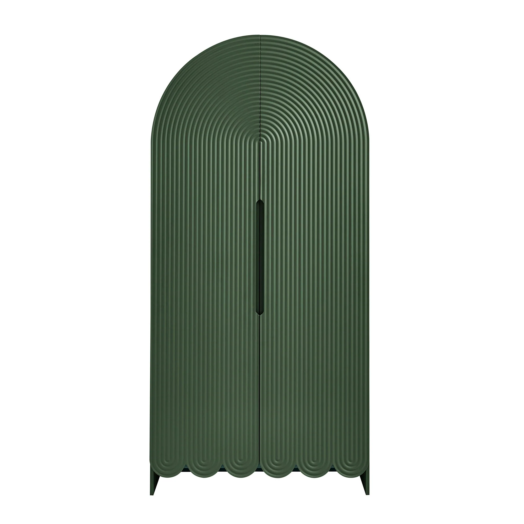 Dahlia 78 Inch Fluted and Scalloped Arched Storage Cabinet by Modway - Image 3