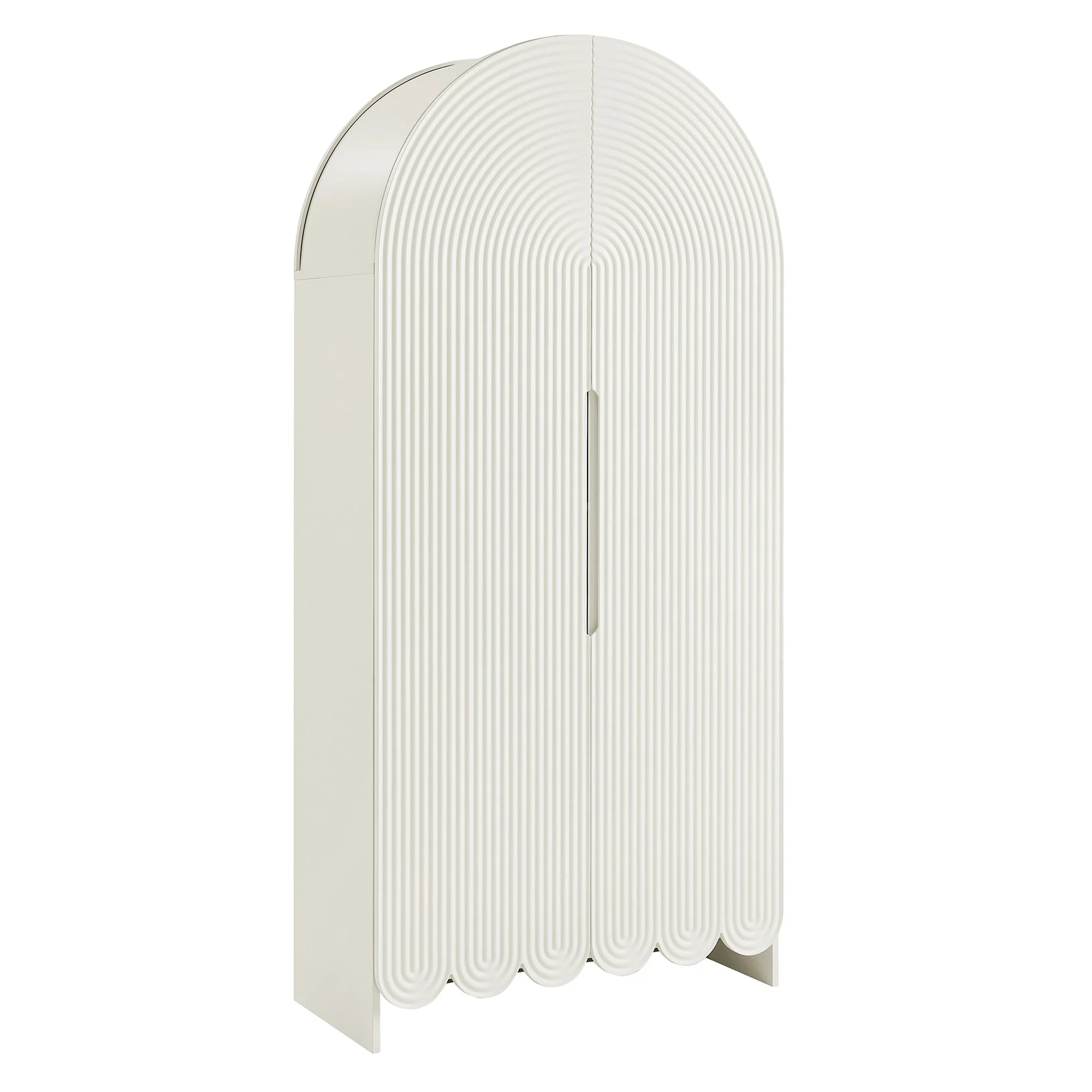 Dahlia 78 Inch Fluted and Scalloped Arched Storage Cabinet by Modway - Image 31