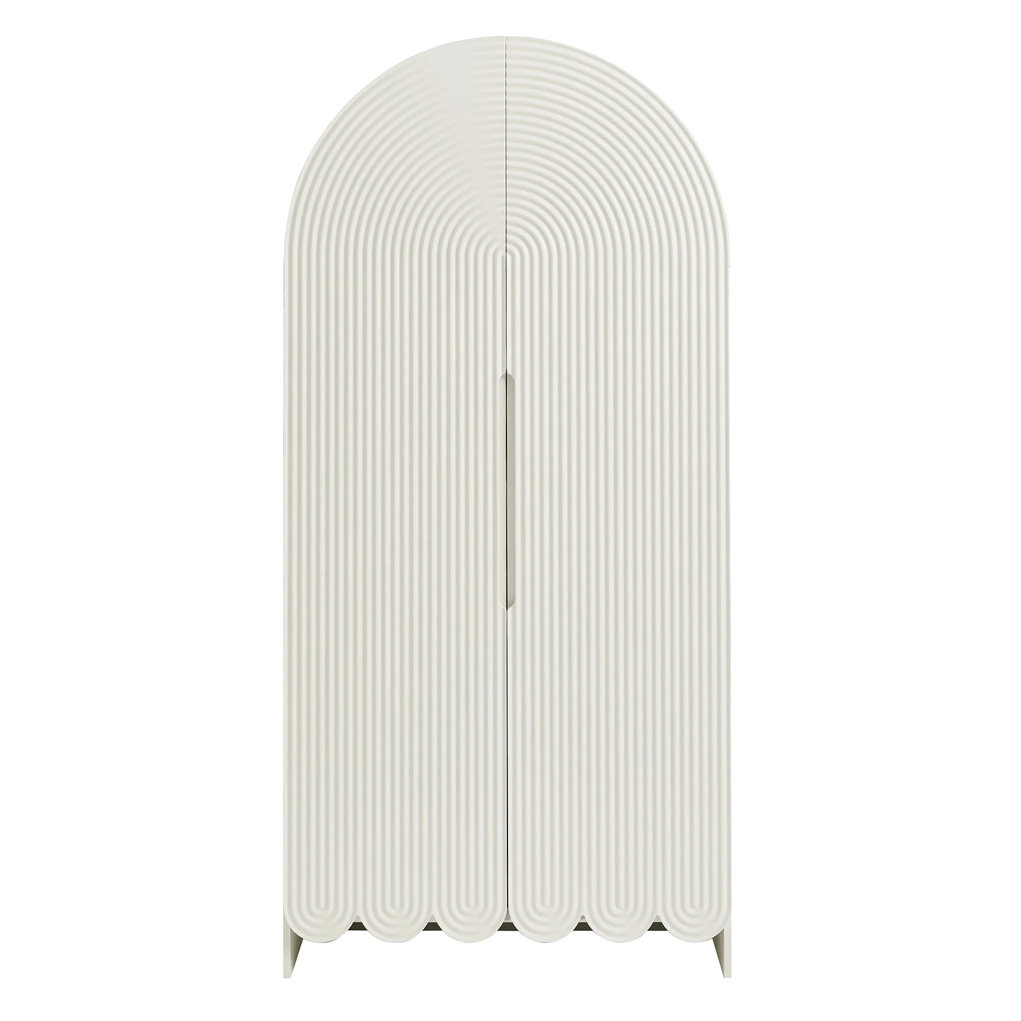 Dahlia 78 Inch Fluted and Scalloped Arched Storage Cabinet by Modway - Image 33