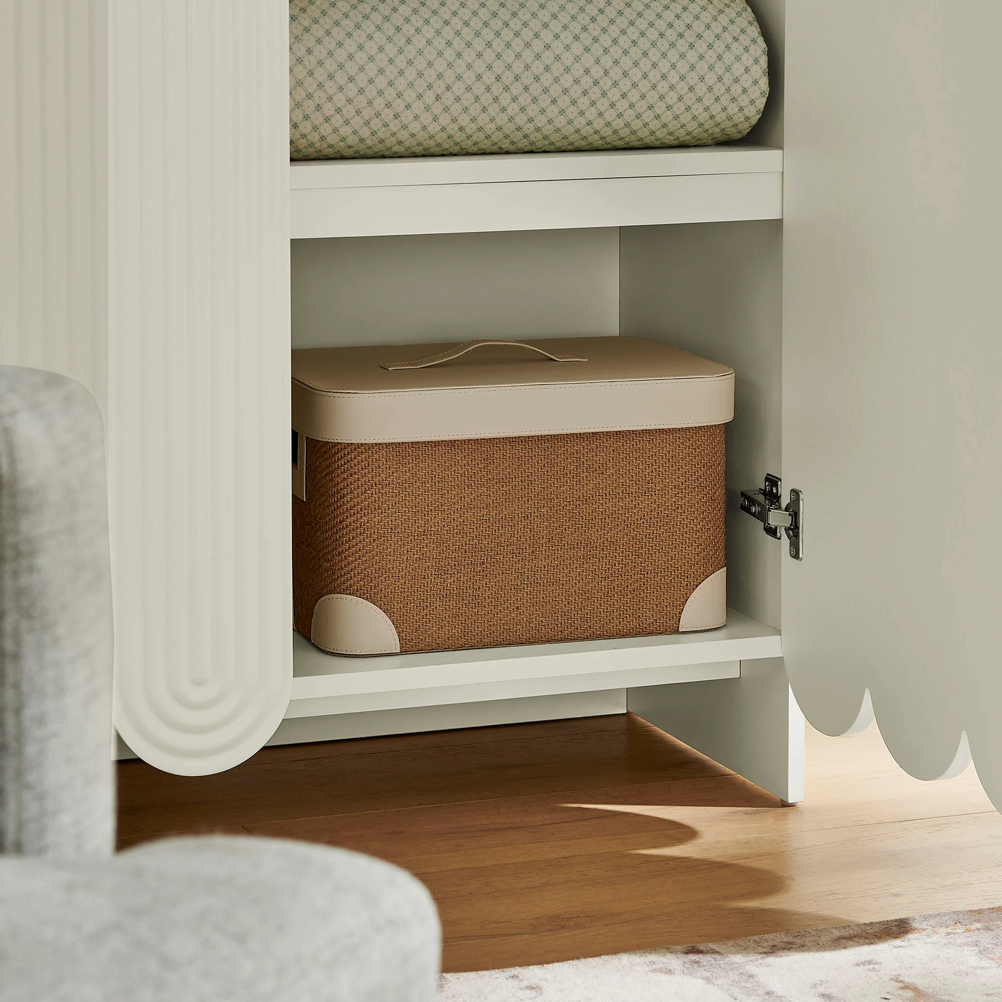 Dahlia 78 Inch Fluted and Scalloped Arched Storage Cabinet by Modway - Image 36