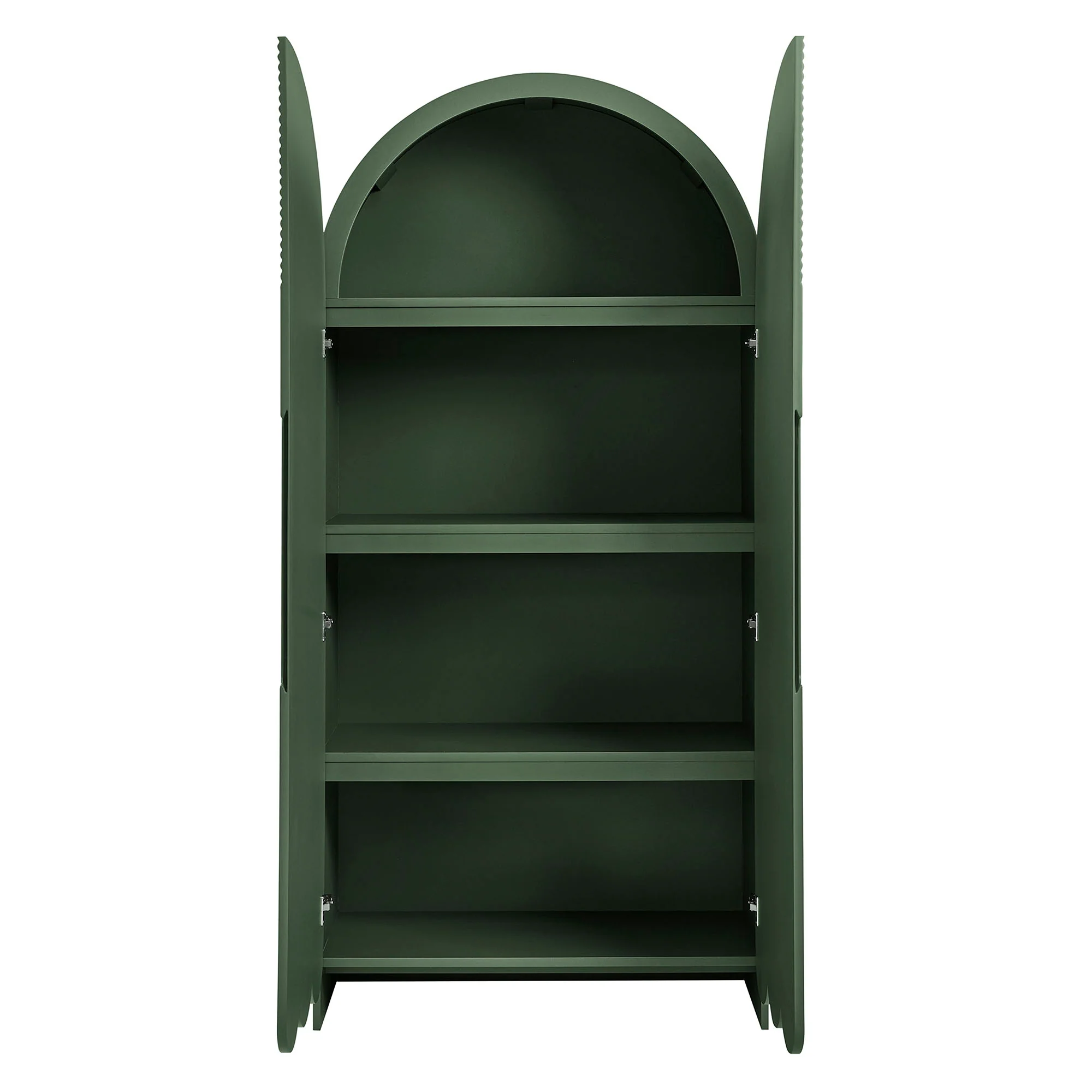 Dahlia 78 Inch Fluted and Scalloped Arched Storage Cabinet by Modway - Image 4