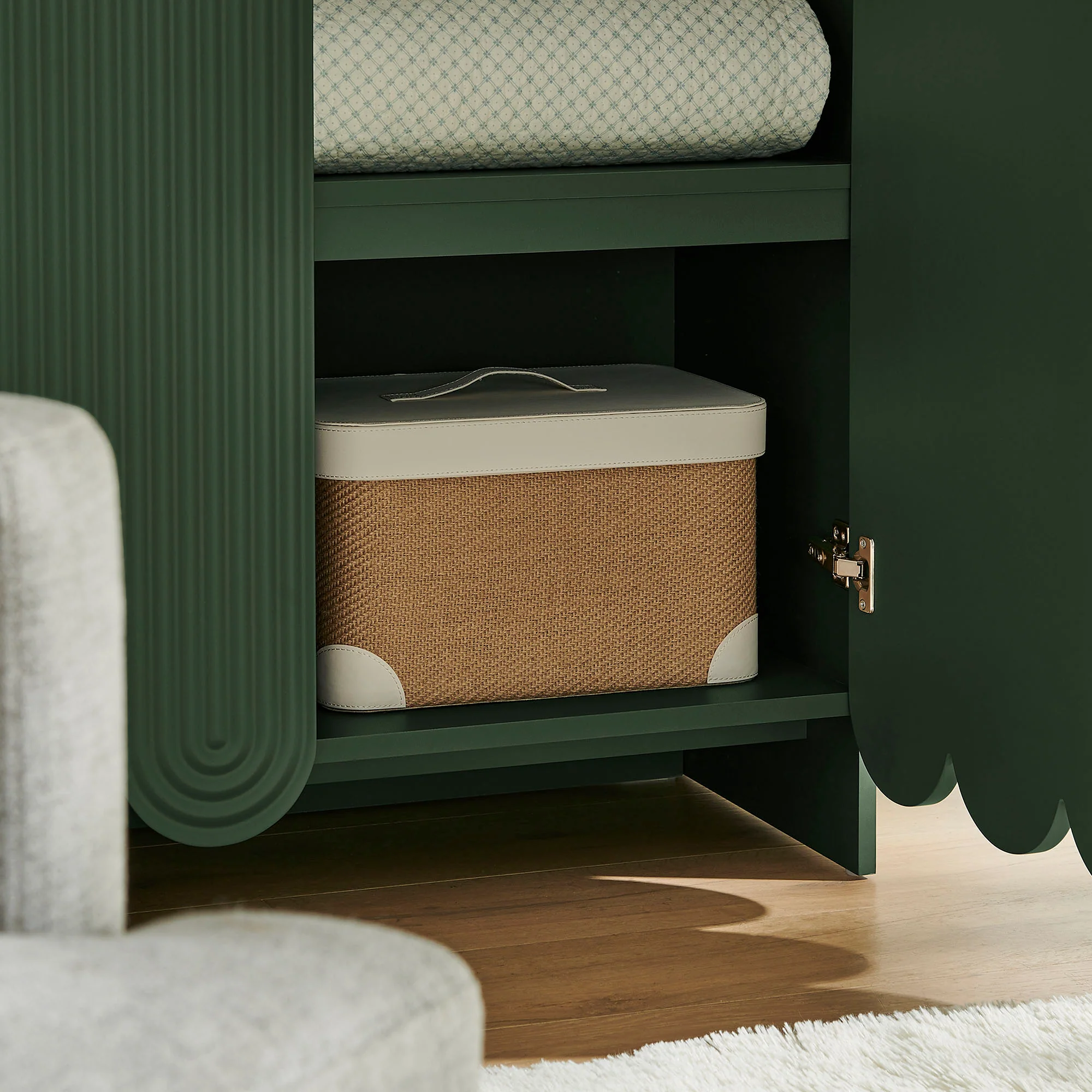 Dahlia 78 Inch Fluted and Scalloped Arched Storage Cabinet by Modway - Image 6