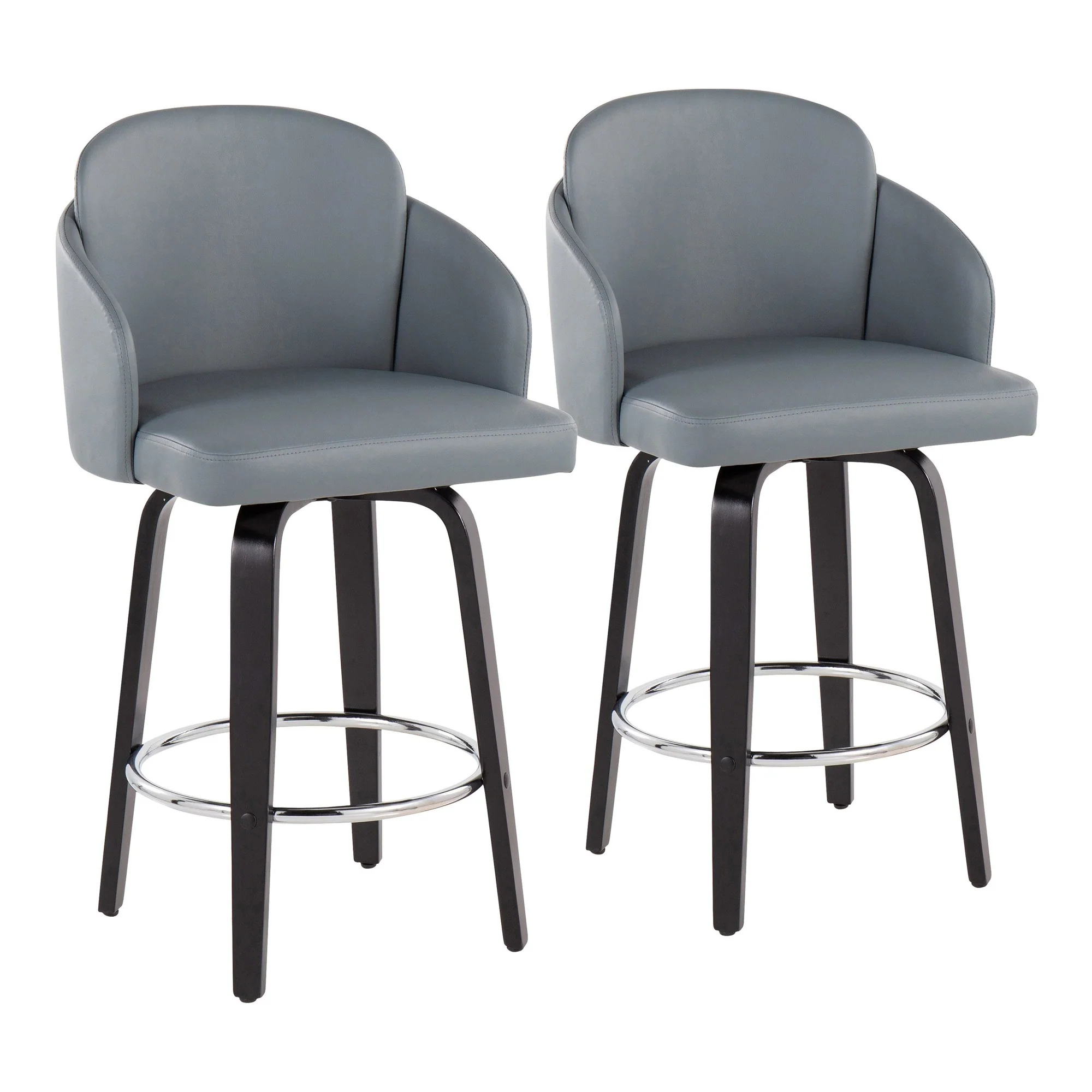 Dahlia Counter Stool - Set of 2 Black By LumiSource - B26-DAHLIA-R2 BKPUBK2 - Image 17