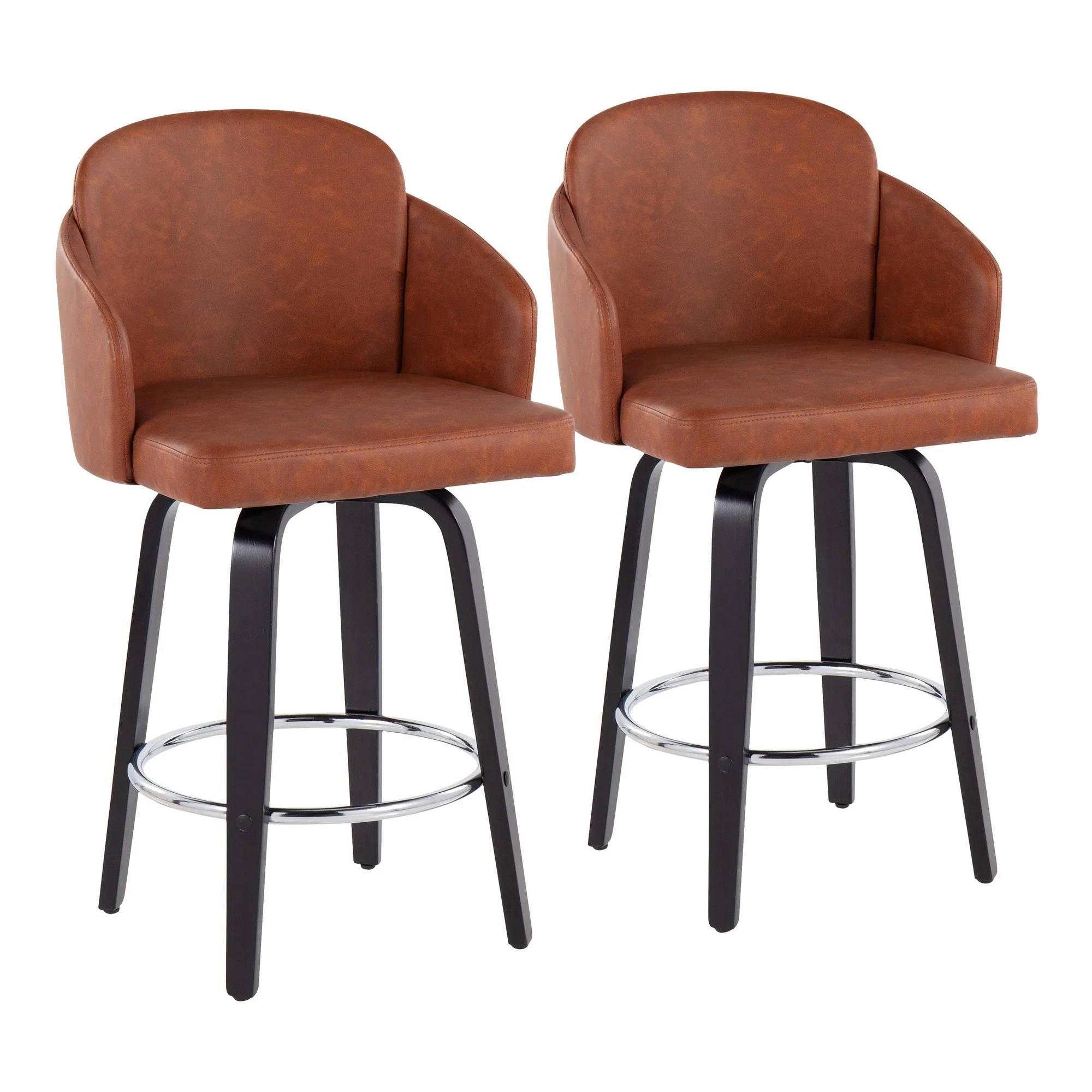 Dahlia Counter Stool - Set of 2 Black By LumiSource - B26-DAHLIA-R2 BKPUBK2 - Image 9