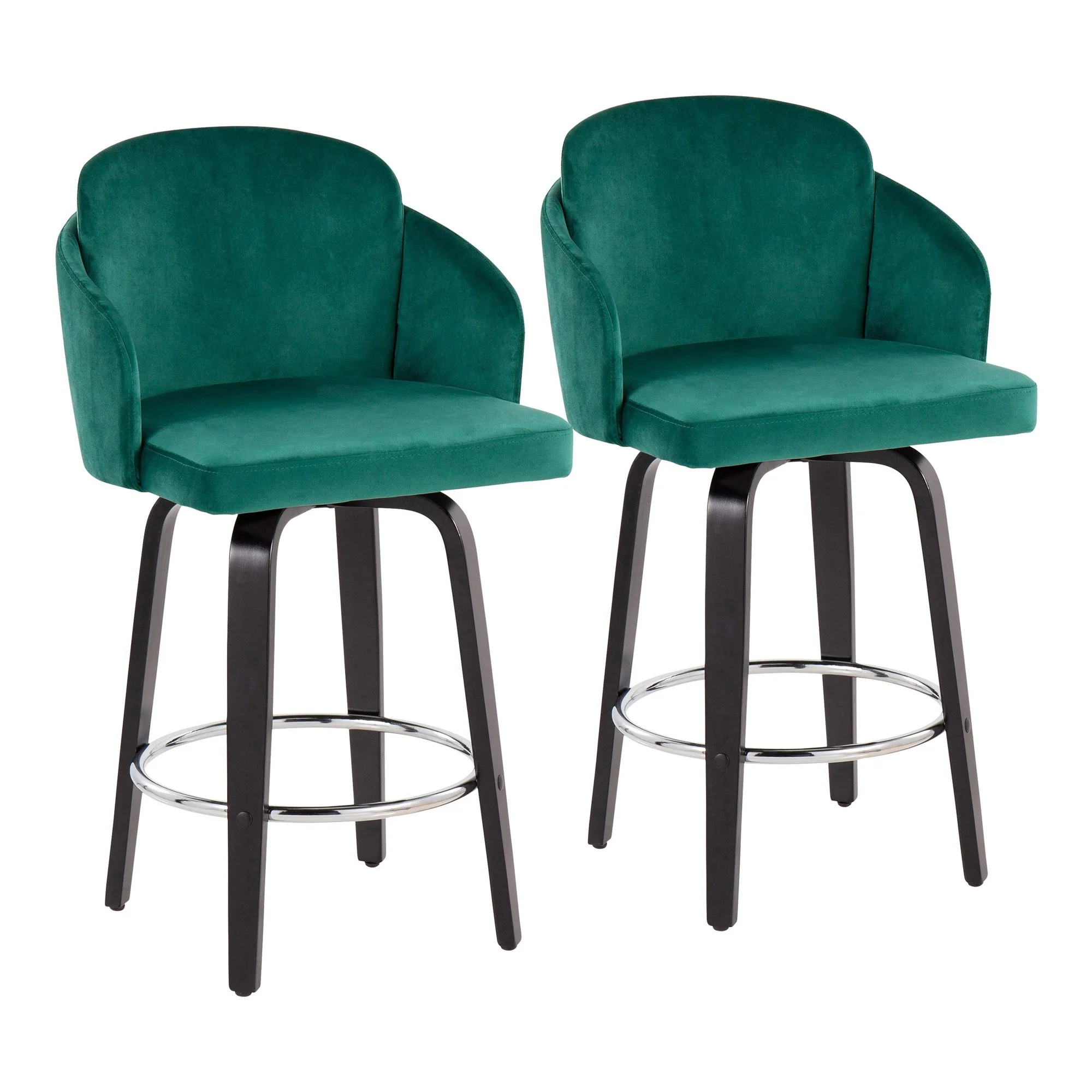 Dahlia Counter Stool - Set of 2 Black By LumiSource - B26-DAHLIA-R2 BKVBK2 - Image 17