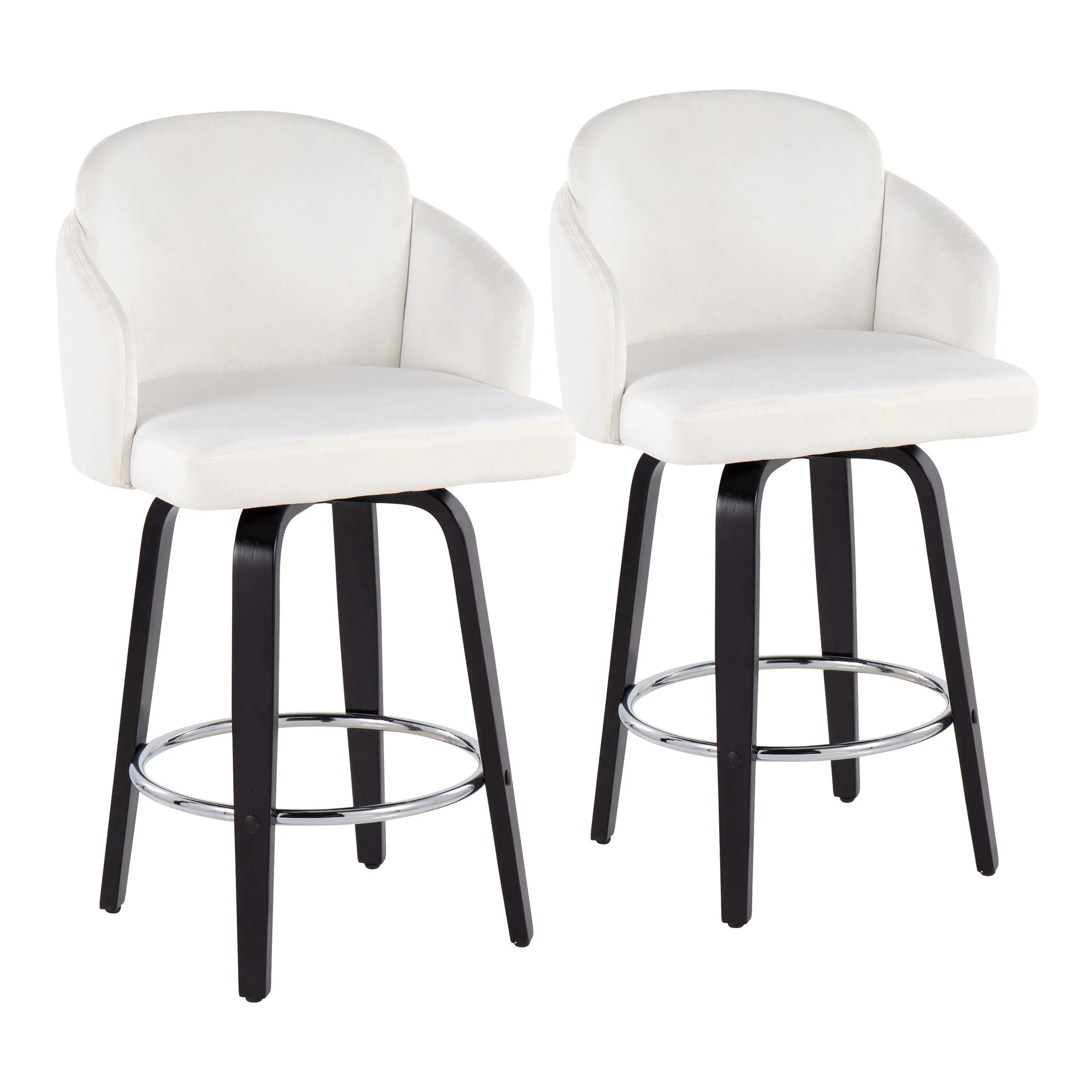 Dahlia Counter Stool - Set of 2 Black By LumiSource - B26-DAHLIA-R2 BKVBK2 - Image 9