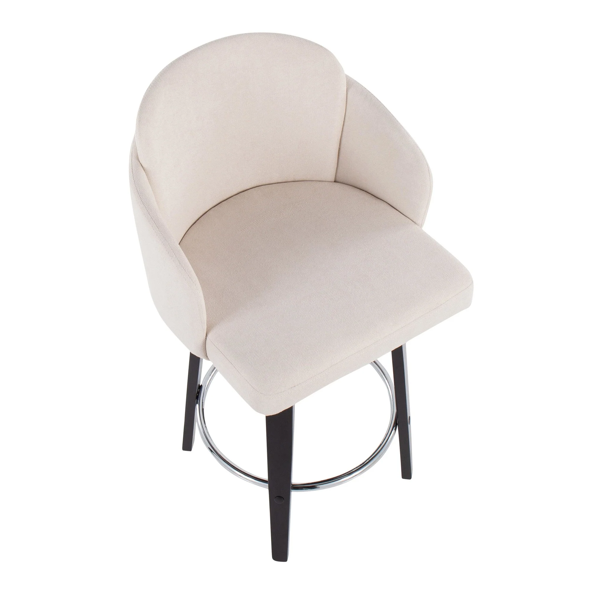 Dahlia Counter Stool - Set of 2 Cream By LumiSource - B26-DAHLIA-R2 BKCR2 - Image 3