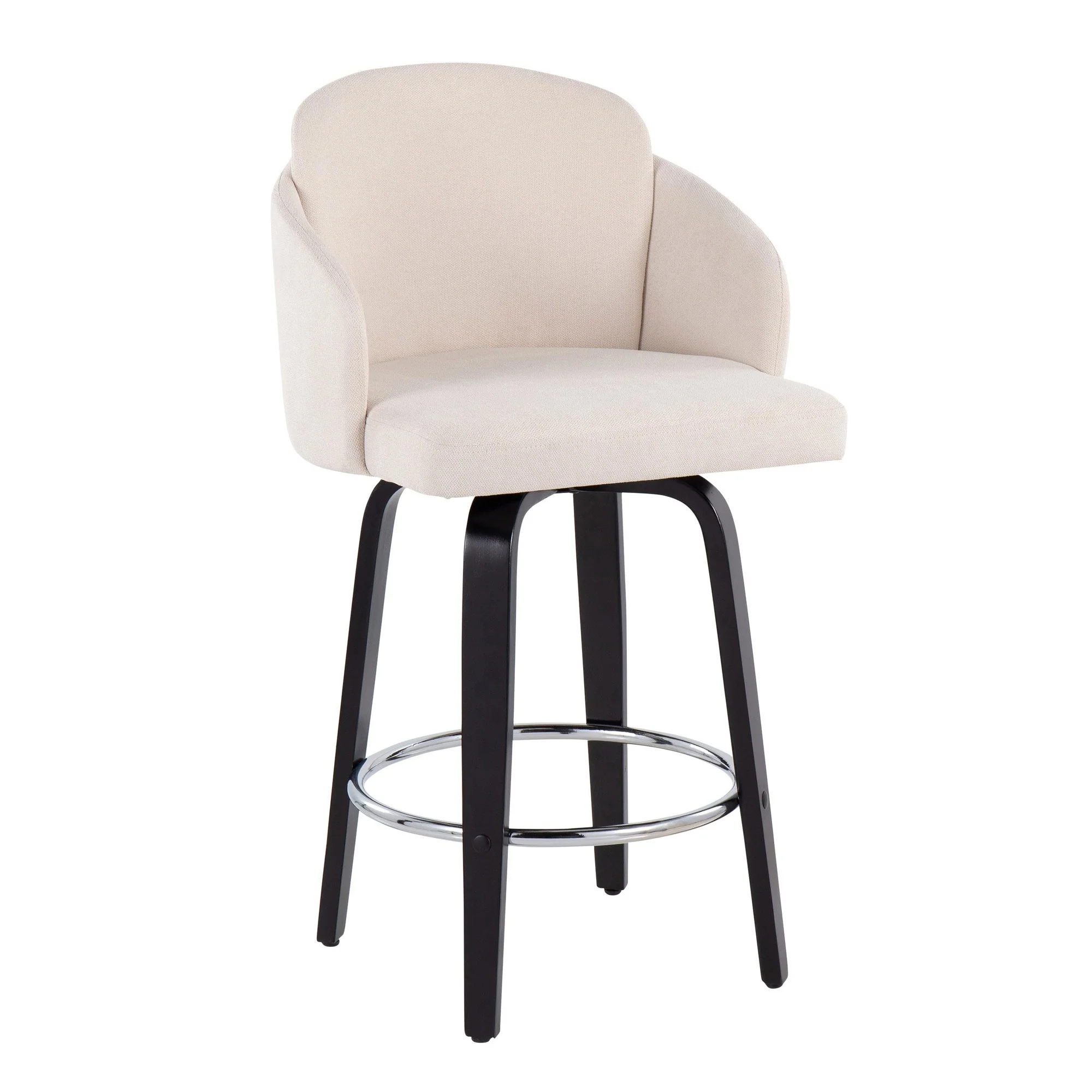 Dahlia Counter Stool - Set of 2 Cream By LumiSource - B26-DAHLIA-R2 BKCR2 - Image 5