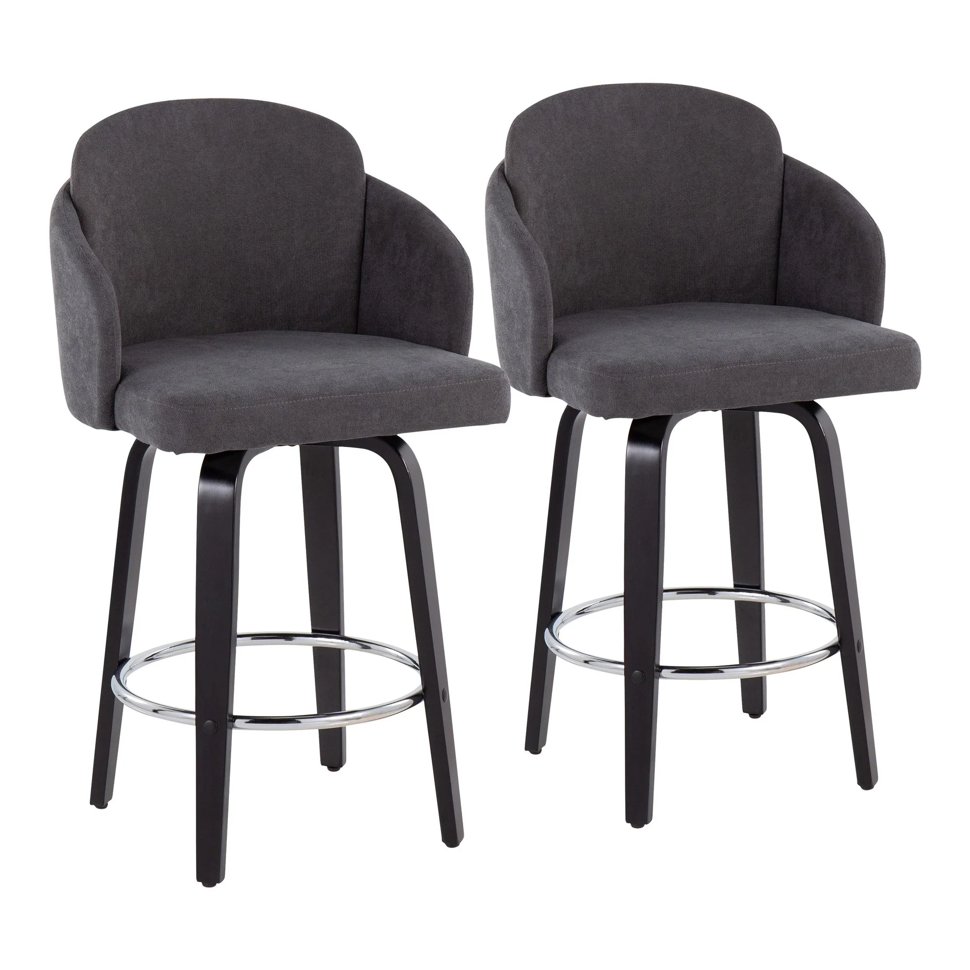 Dahlia Counter Stool - Set of 2 Cream By LumiSource - B26-DAHLIA-R2 BKCR2 - Image 9