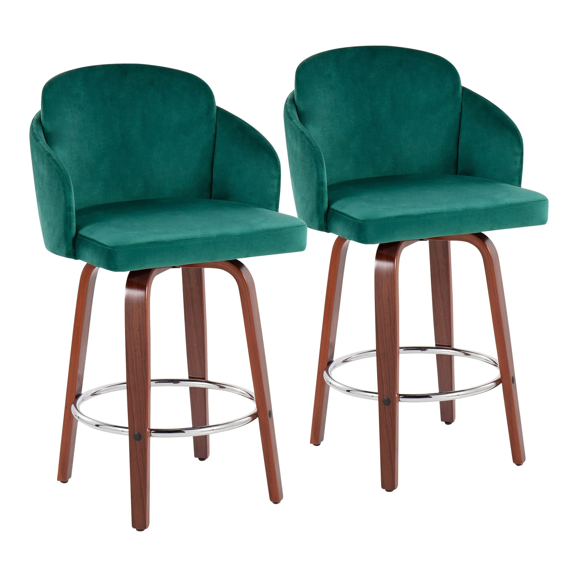 Dahlia Counter Stool - Set of 2 Black By LumiSource - B26-DAHLIA-R2 WLVBK2 - Image 17