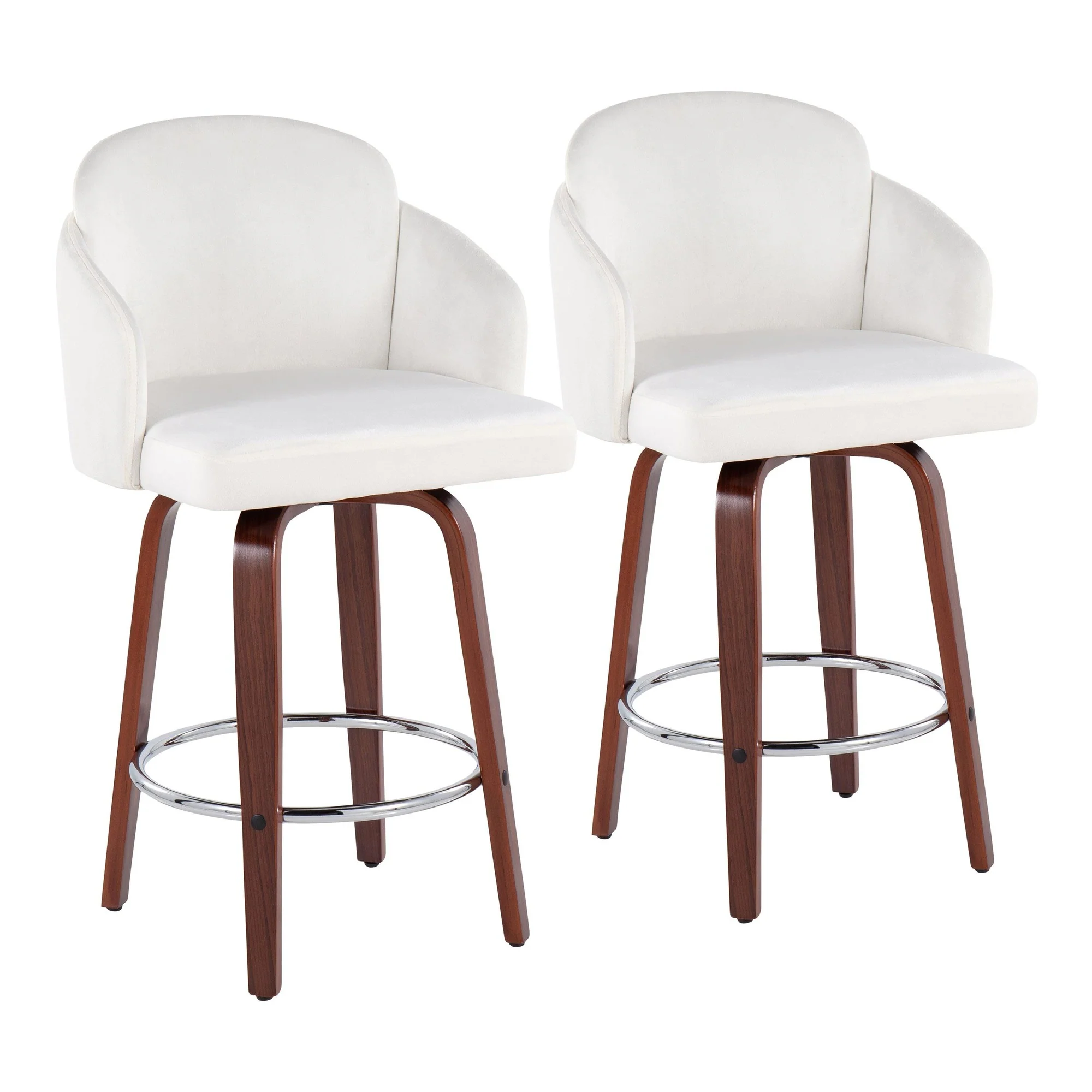 Dahlia Counter Stool - Set of 2 Black By LumiSource - B26-DAHLIA-R2 WLVBK2 - Image 9