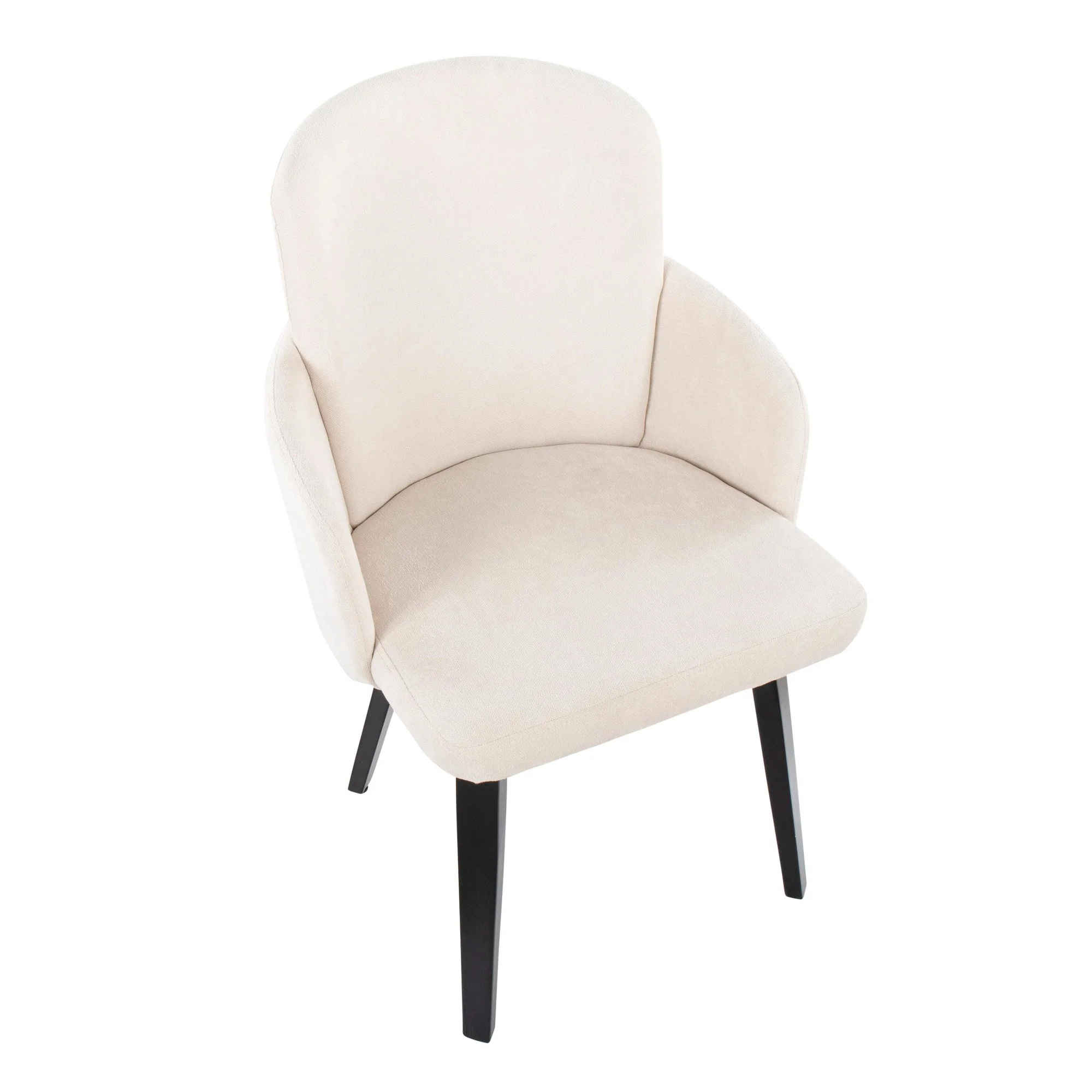 Dahlia Dining Chair - Set of 2 Cream By LumiSource - CH-DAHLIA2-W BKFCR2 - Image 3