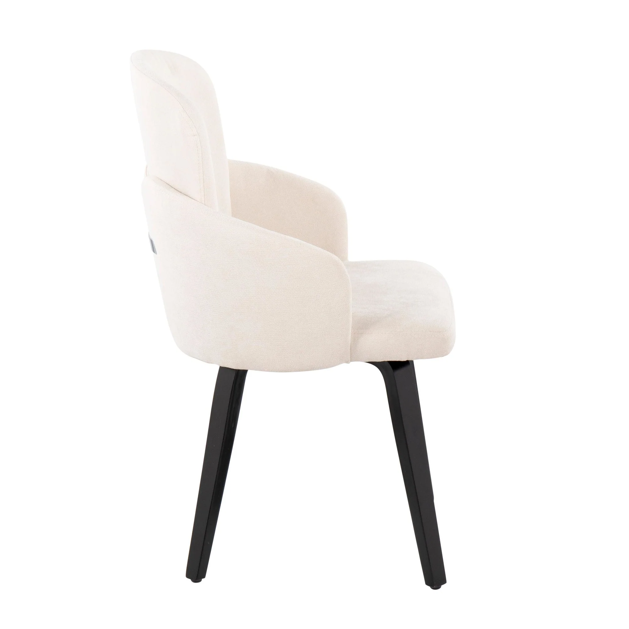 Dahlia Dining Chair - Set of 2 Cream By LumiSource - CH-DAHLIA2-W BKFCR2 - Image 6